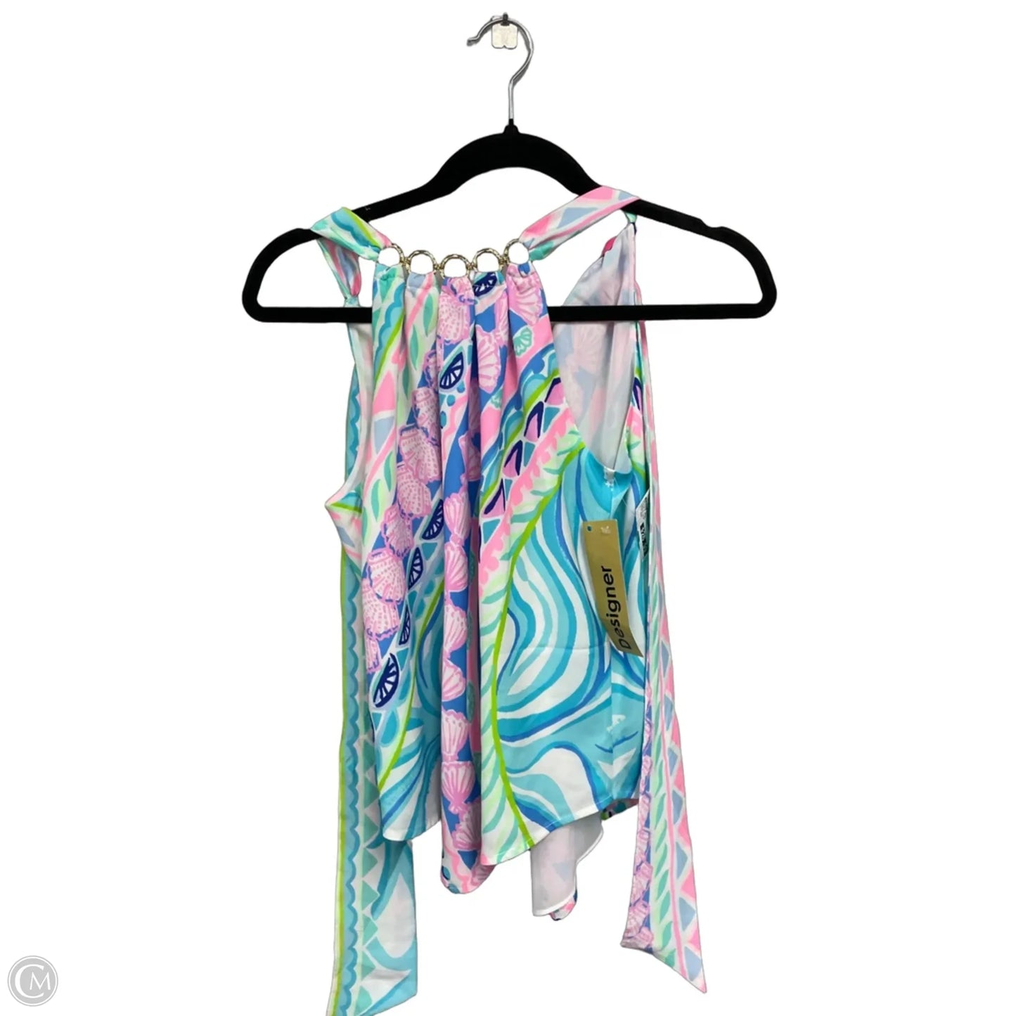 Blouse Designer By Lilly Pulitzer In Blue & Pink, Size: Xxs