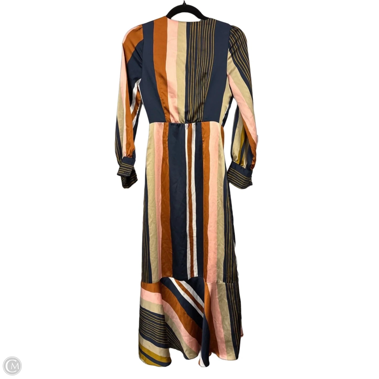 Dress Casual Maxi By Clothes Mentor In Blue & Gold, Size: Xs