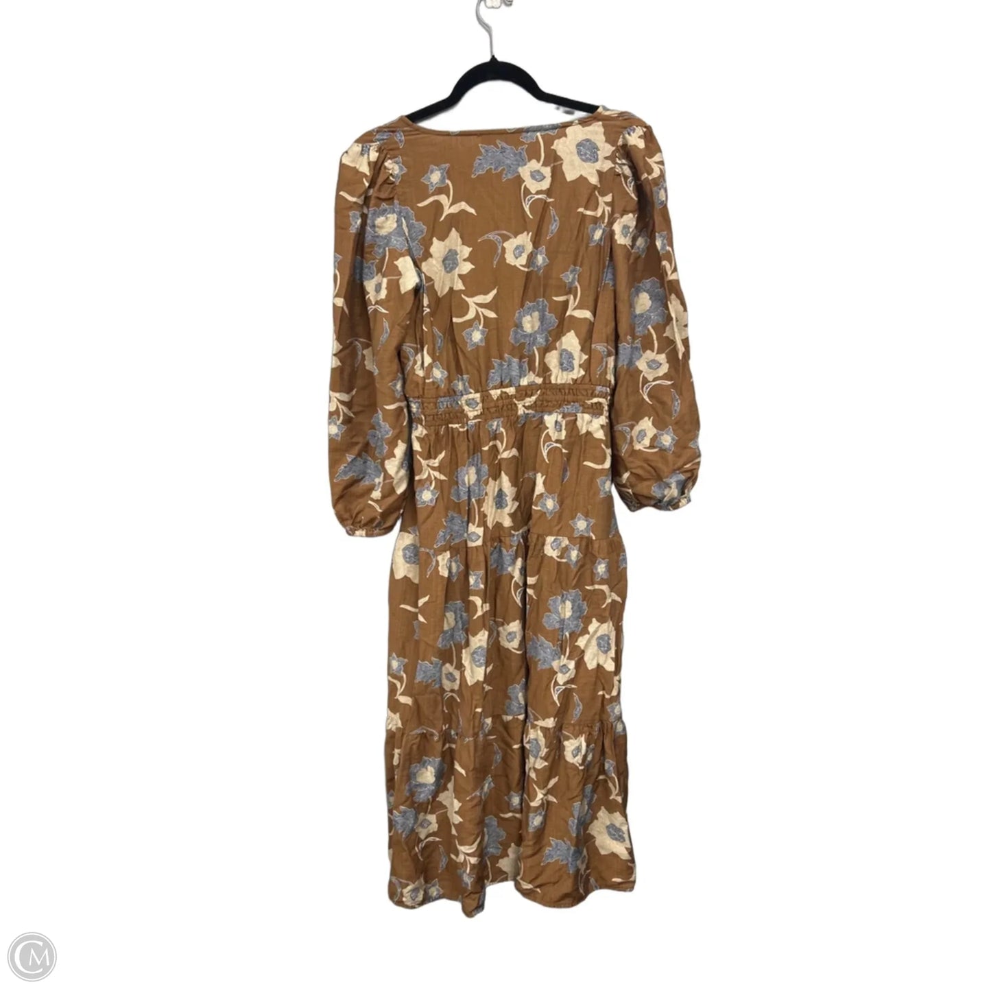 Dress Casual Maxi By Loft In Brown & Cream, Size: Mp