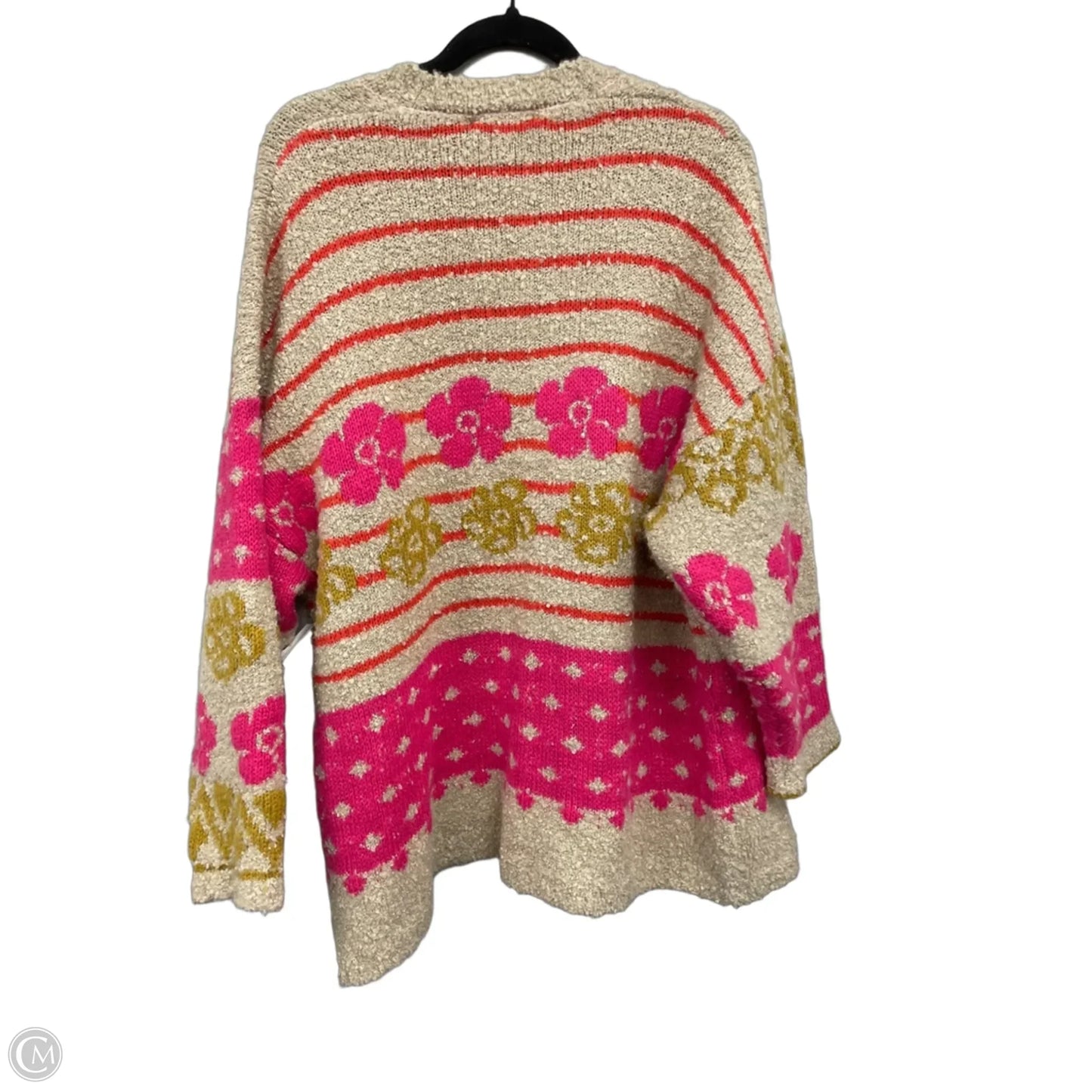 Sweater Cardigan By Natural Life In Orange & Tan, Size: S