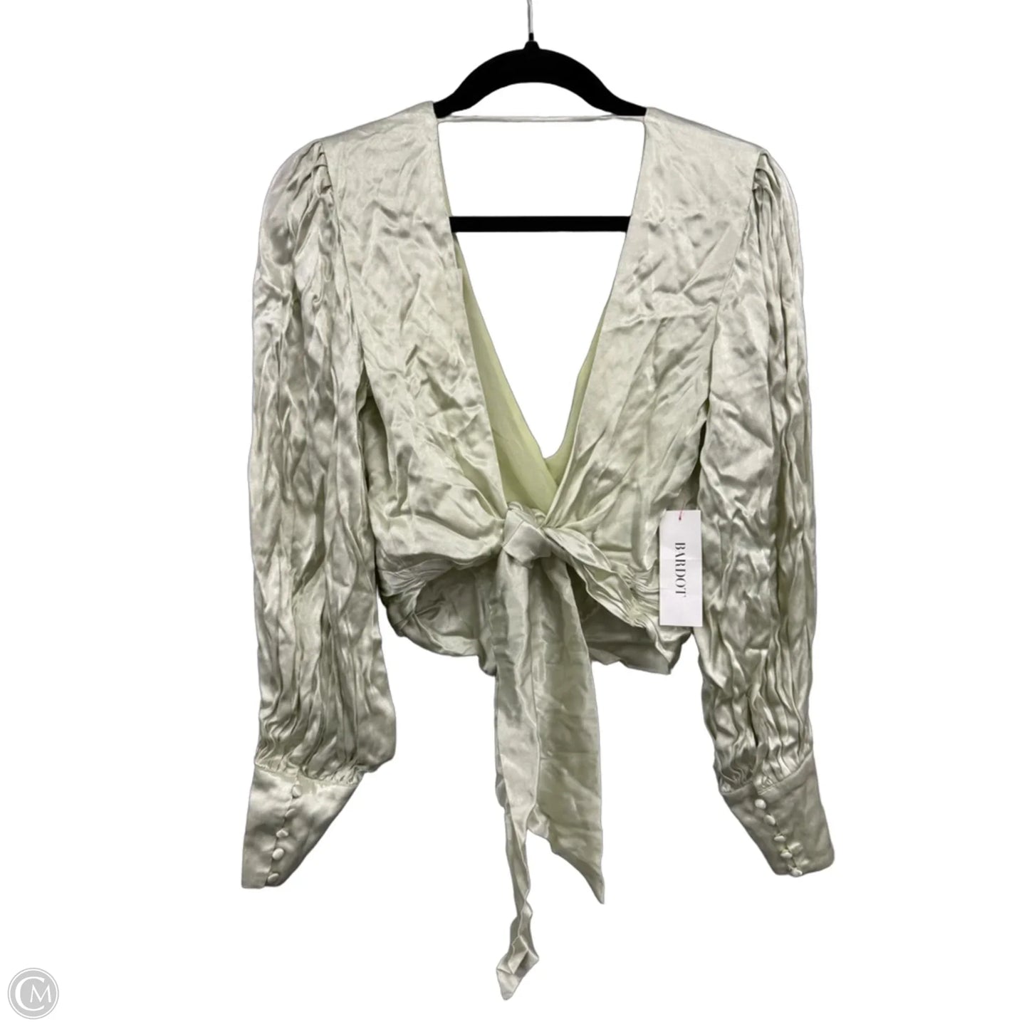 Blouse Long Sleeve By Bardot In Chartreuse, Size: 6