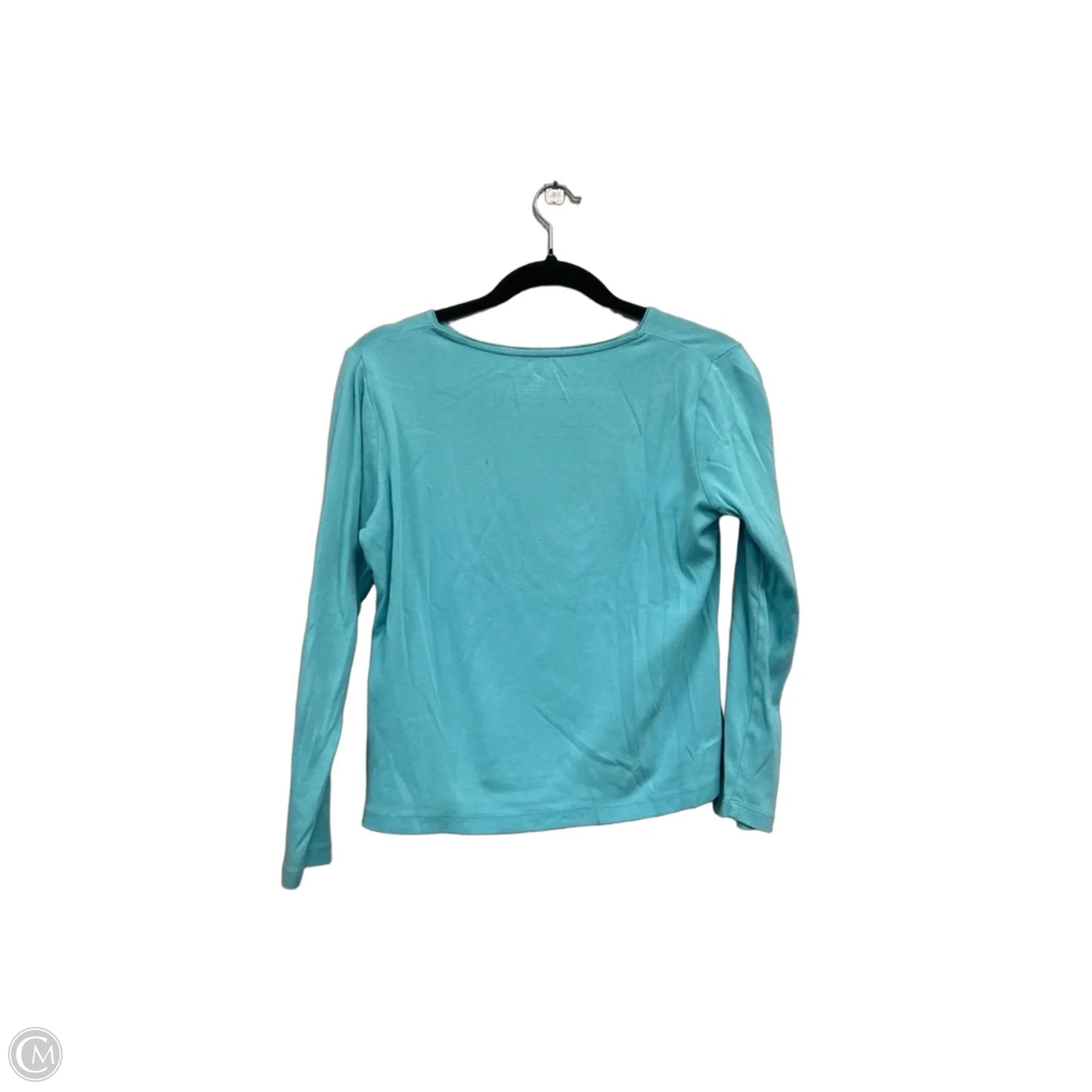 Top Long Sleeve Basic By Talbots In Blue, Size: Mp