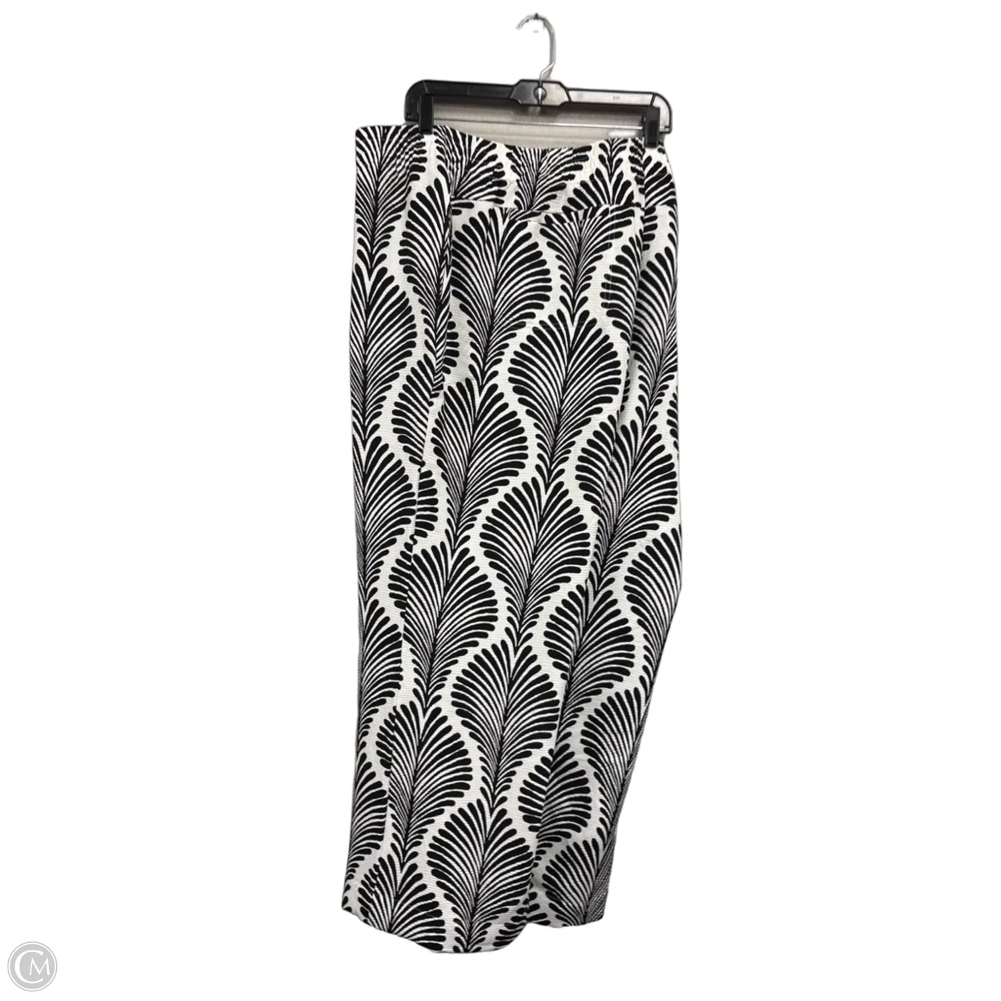 Pants Wide Leg By Cato In Black & White, Size: 2x