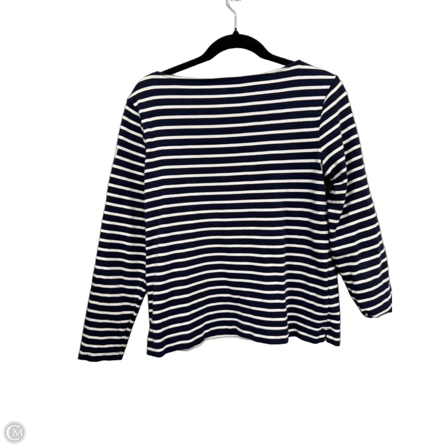 Top Long Sleeve By Joules In Blue & White, Size: 8