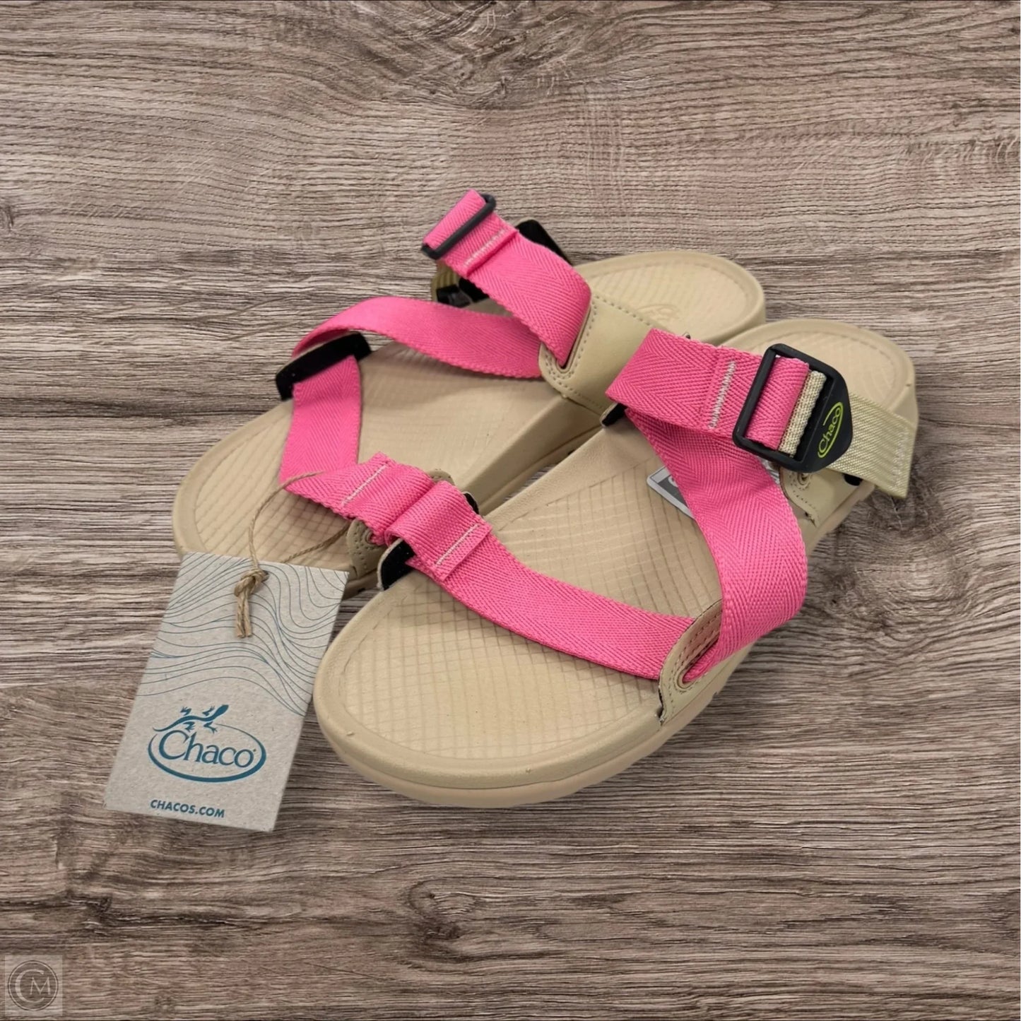 Sandals Flats By Chacos In Brown & Pink, Size: 7
