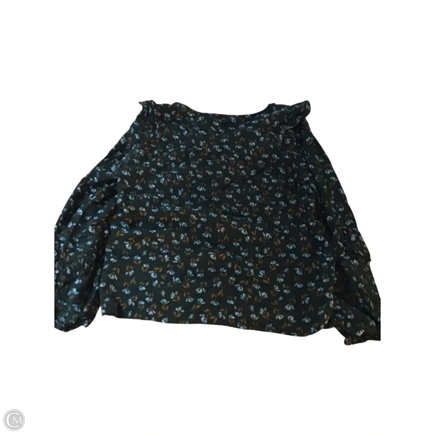 Top Long Sleeve By Sonoma In Blue & Green, Size: L