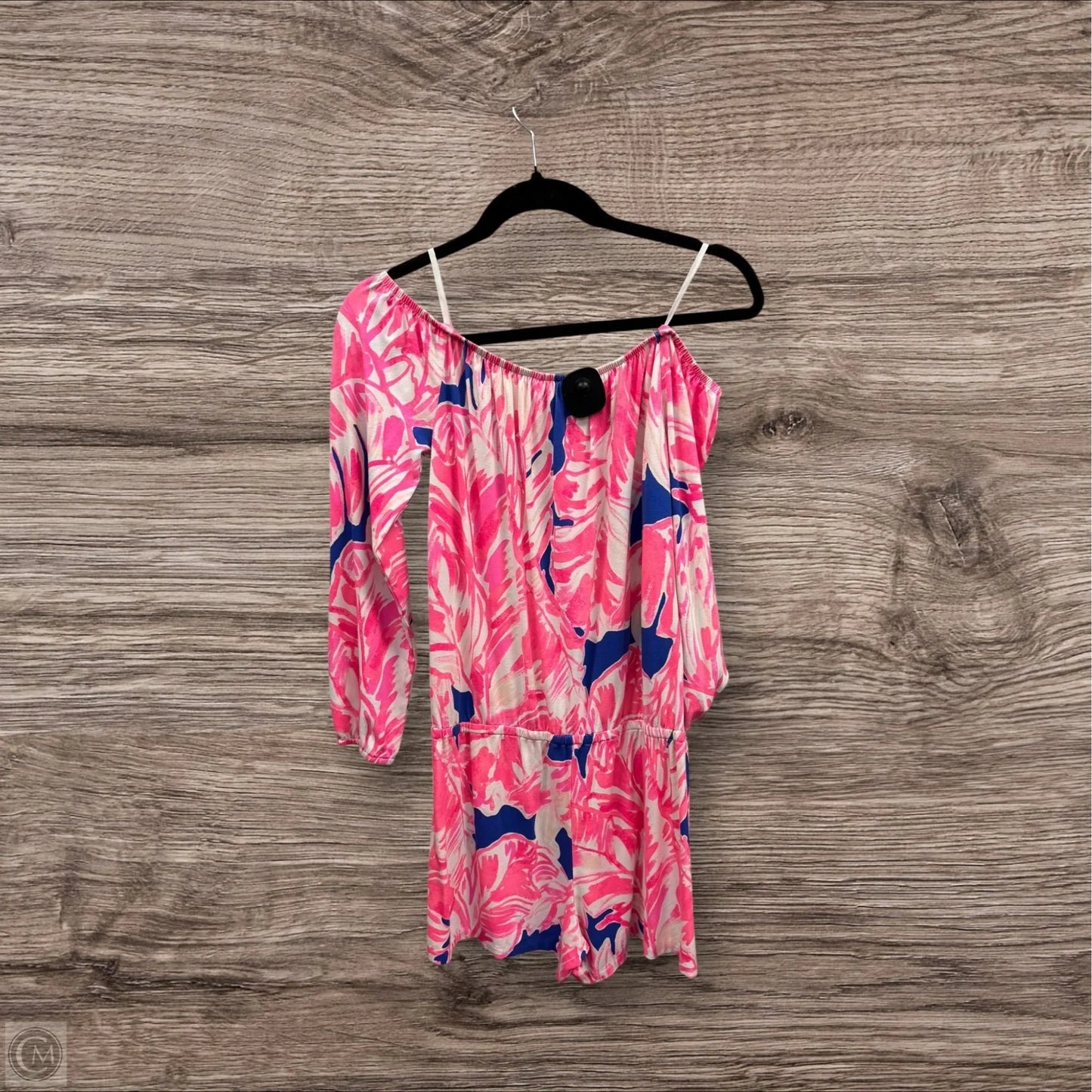 Romper Designer By Lilly Pulitzer In Blue & Pink, Size: S