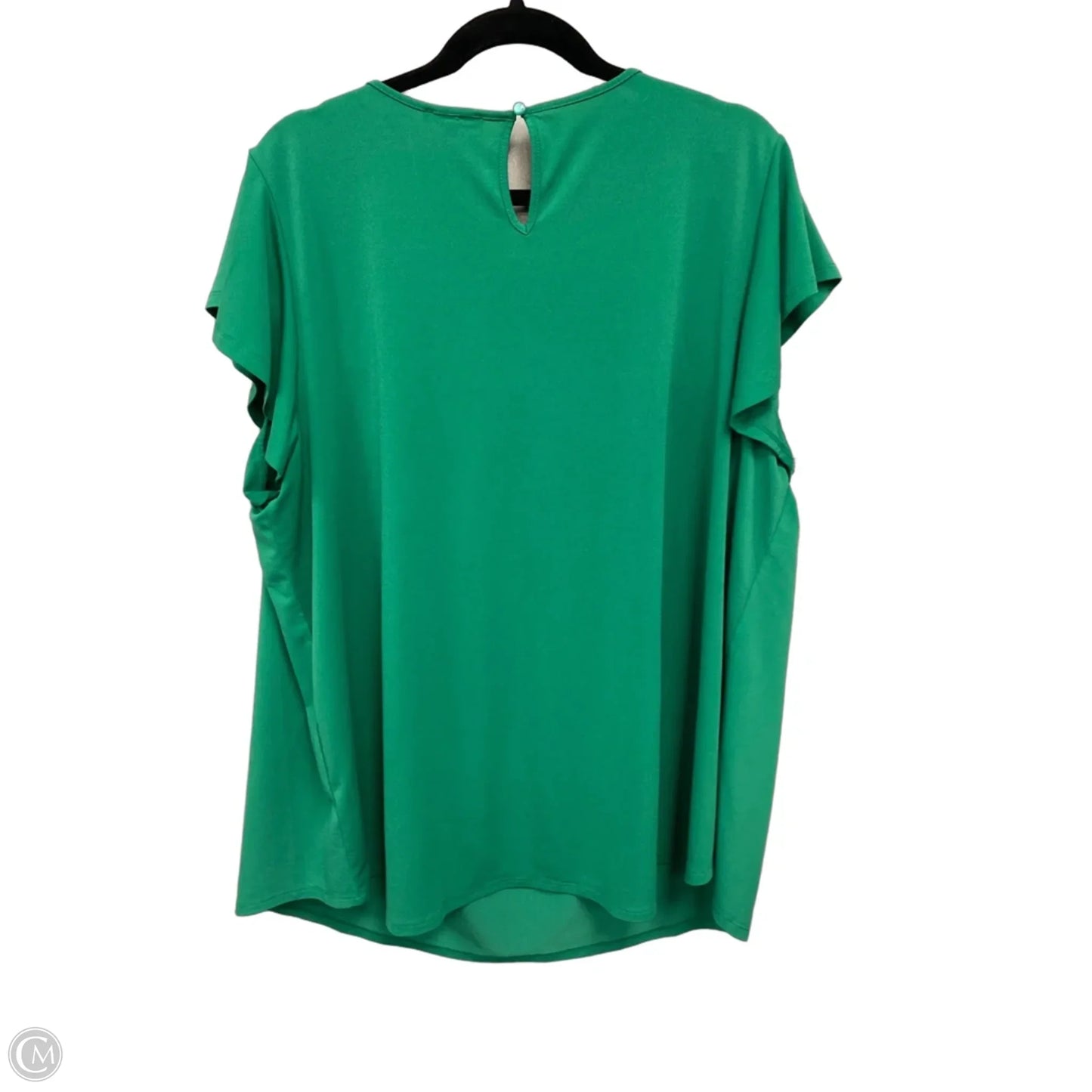 Top Short Sleeve By Adrianna Papell In Green, Size: 3x
