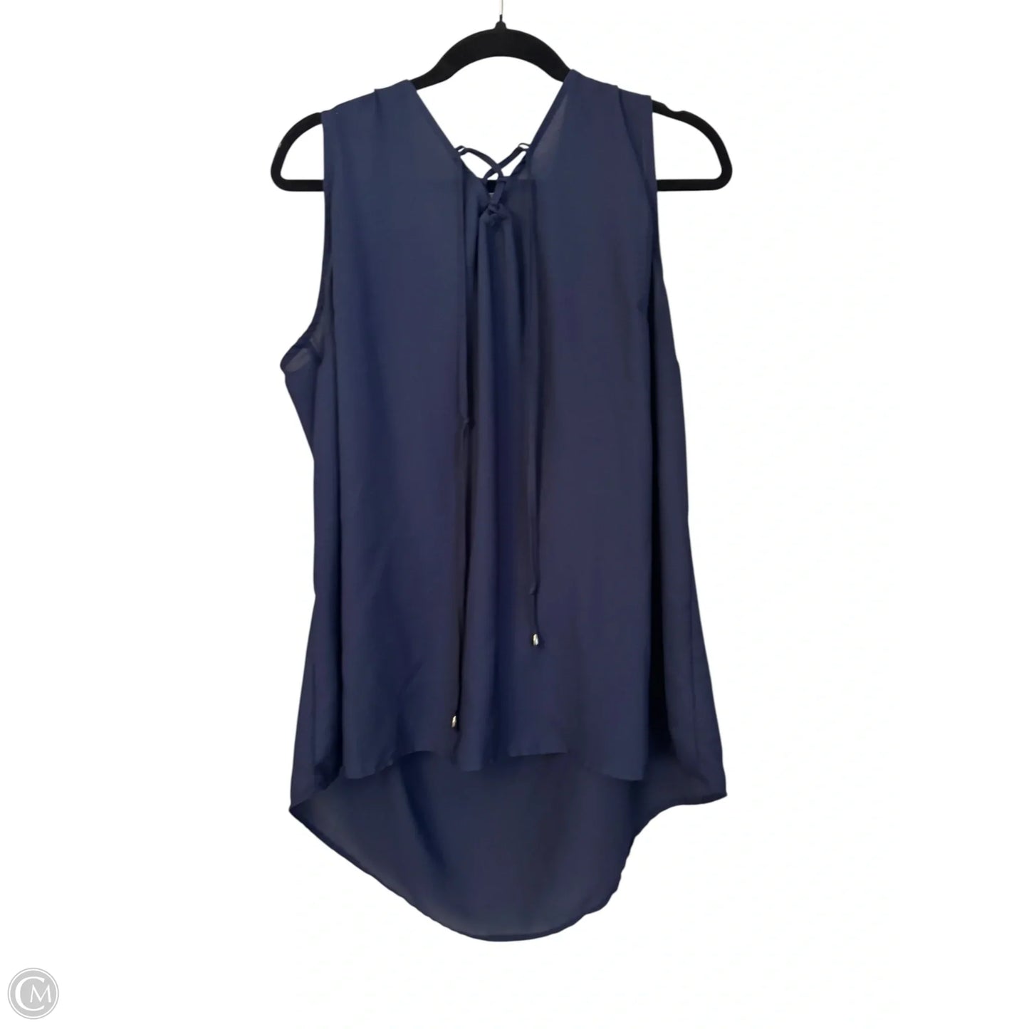 Blouse Sleeveless By Terra & Sky In Navy, Size: 1x