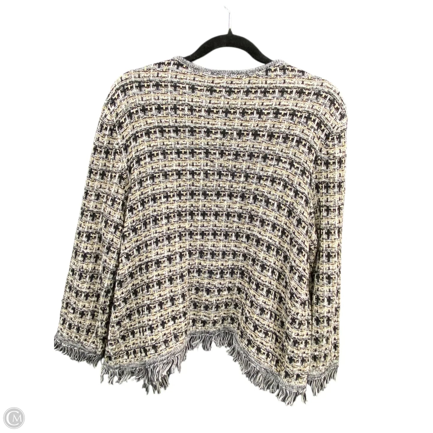 Cardigan By Talbots In Black & Gold, Size: M