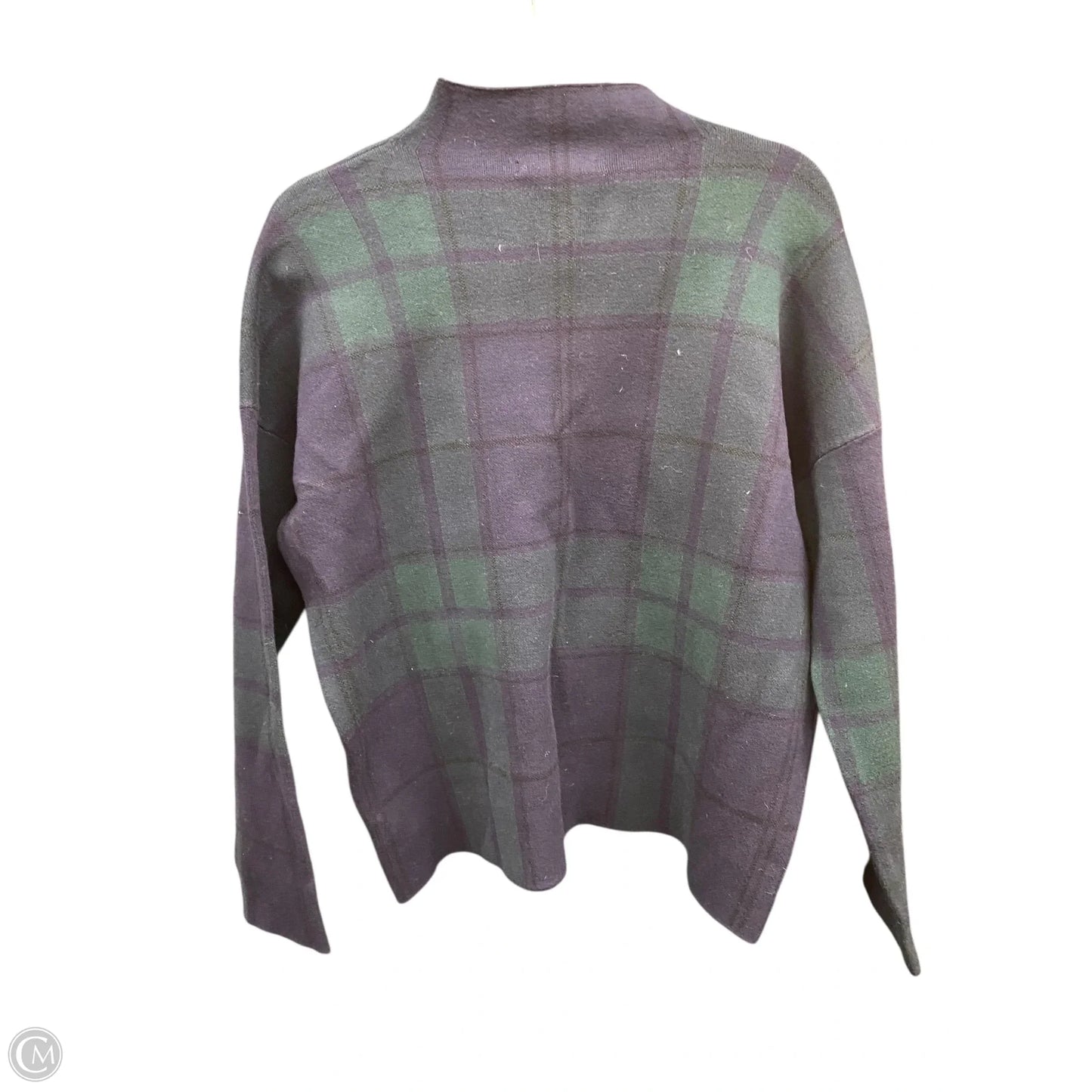 Sweater By Tahari In Plaid Pattern, Size: L