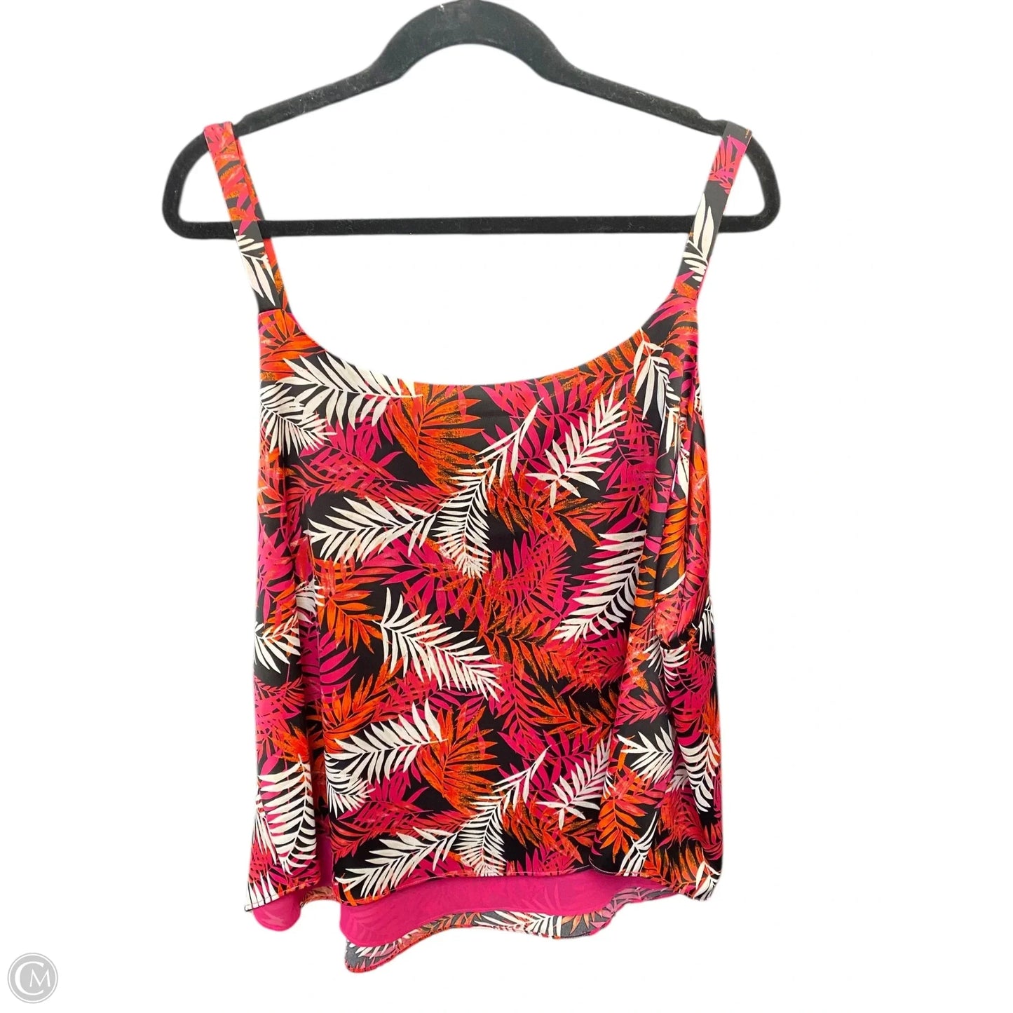 Top Sleeveless By Bar Iii In Tropical Print, Size: 2x
