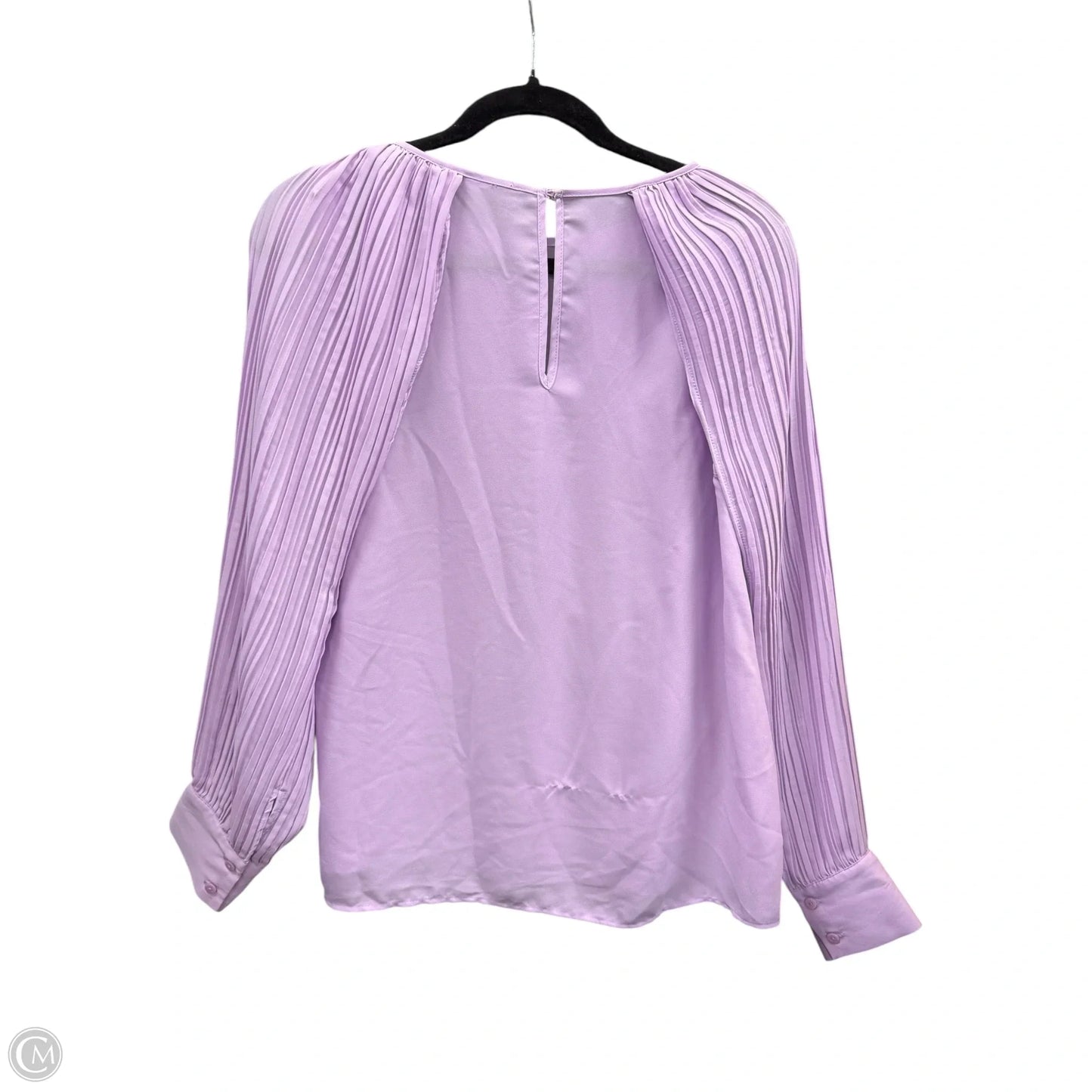 Blouse Long Sleeve By Zara In Purple, Size: S