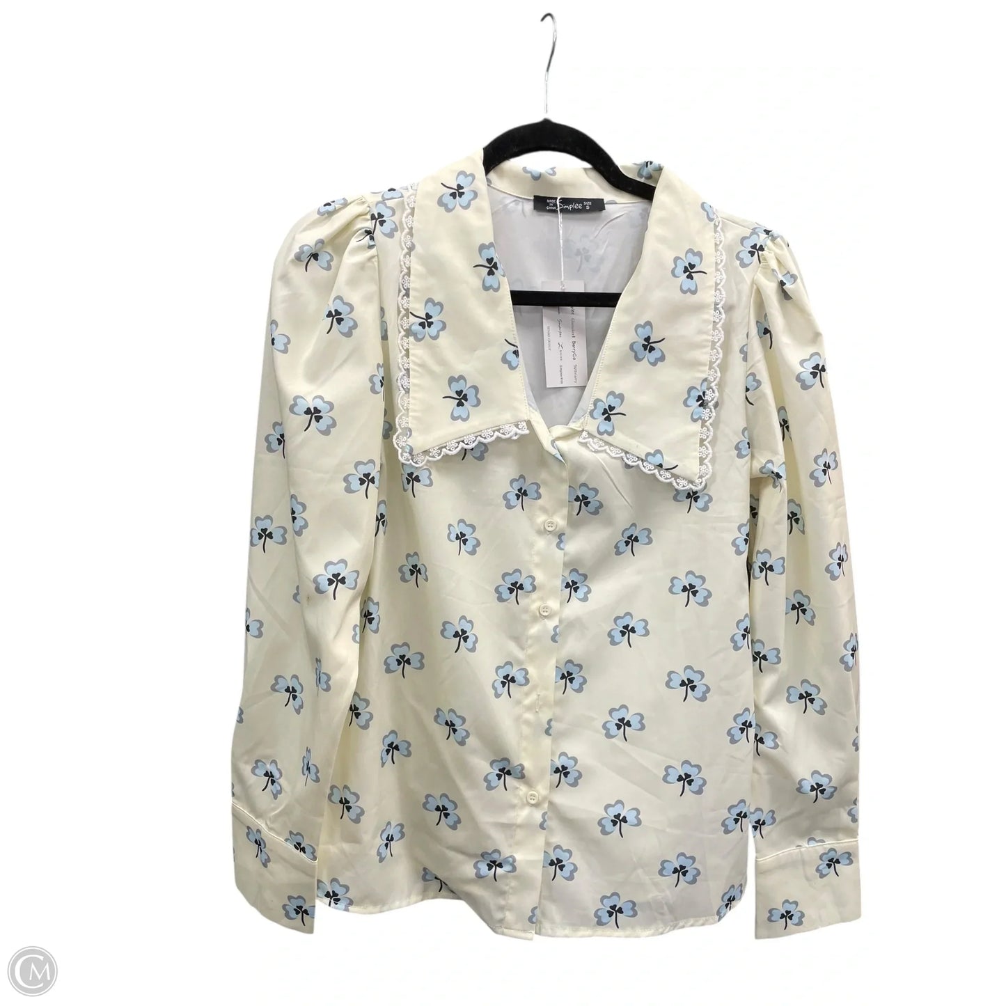 Top Long Sleeve By Clothes Mentor In Blue & Brown, Size: M