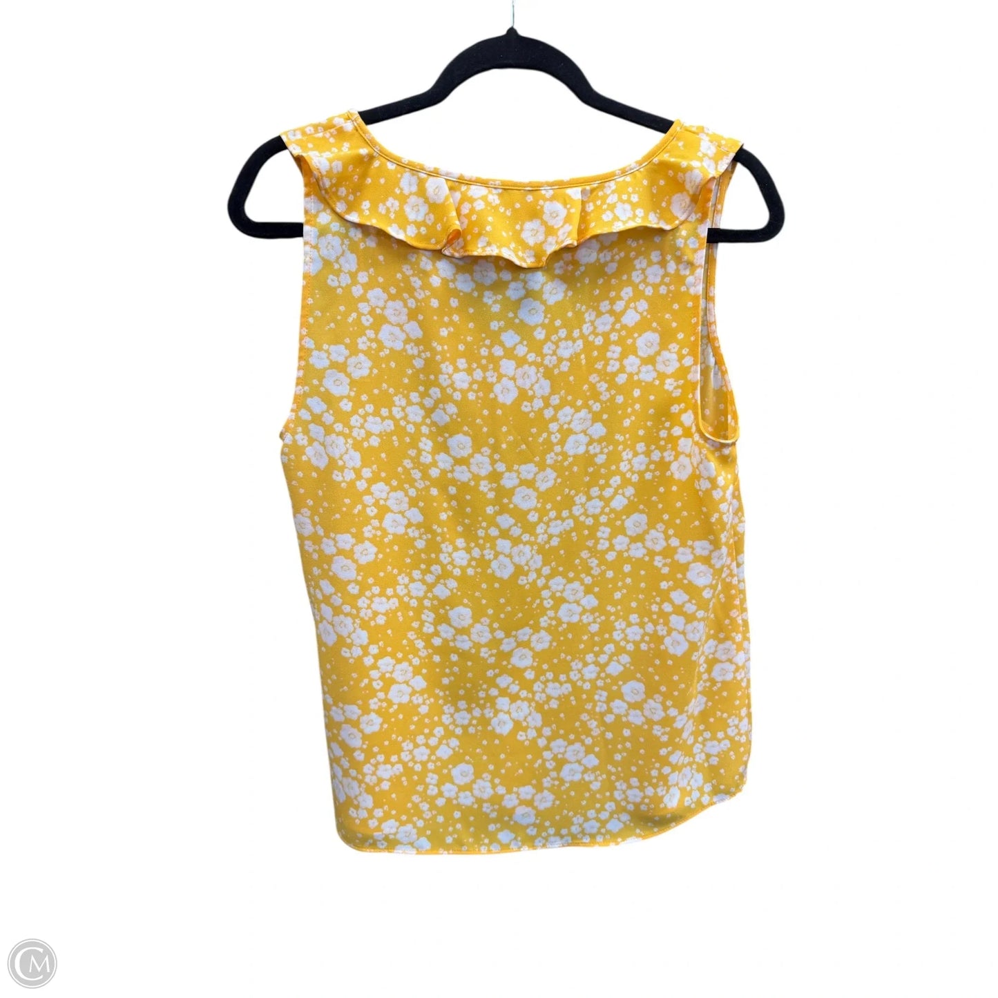 Top Sleeveless By Lc Lauren Conrad In Gold & White, Size: M