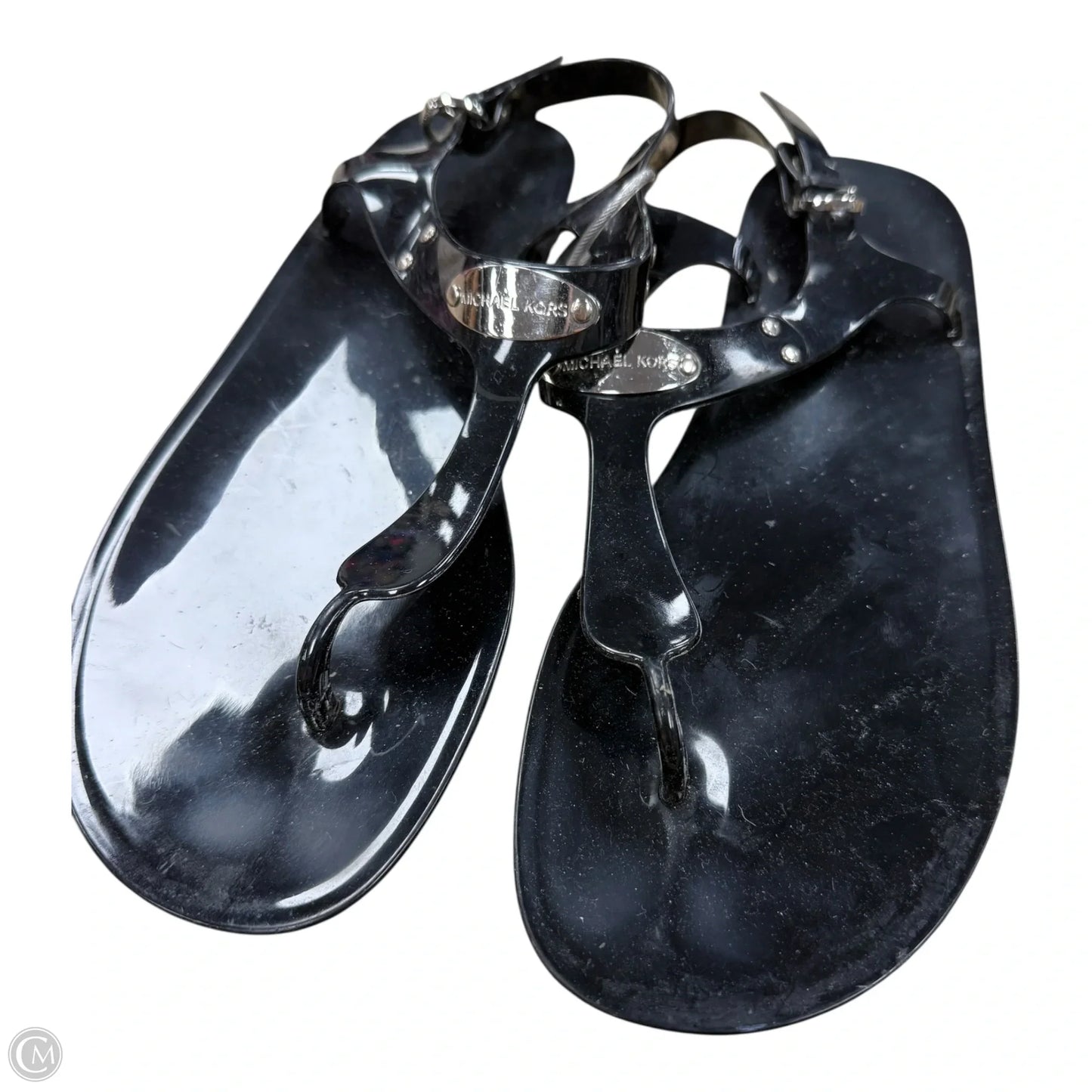 Sandals Flats By Michael By Michael Kors In Black, Size: 10