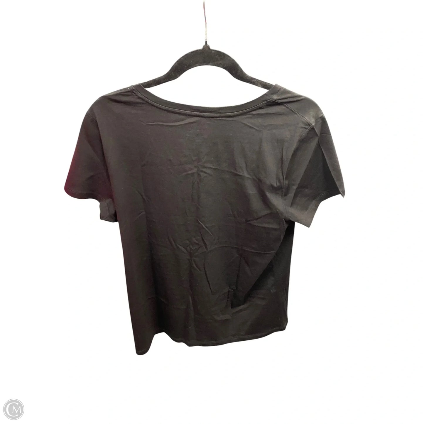 Top Short Sleeve Basic By Time And Tru In Black, Size: M