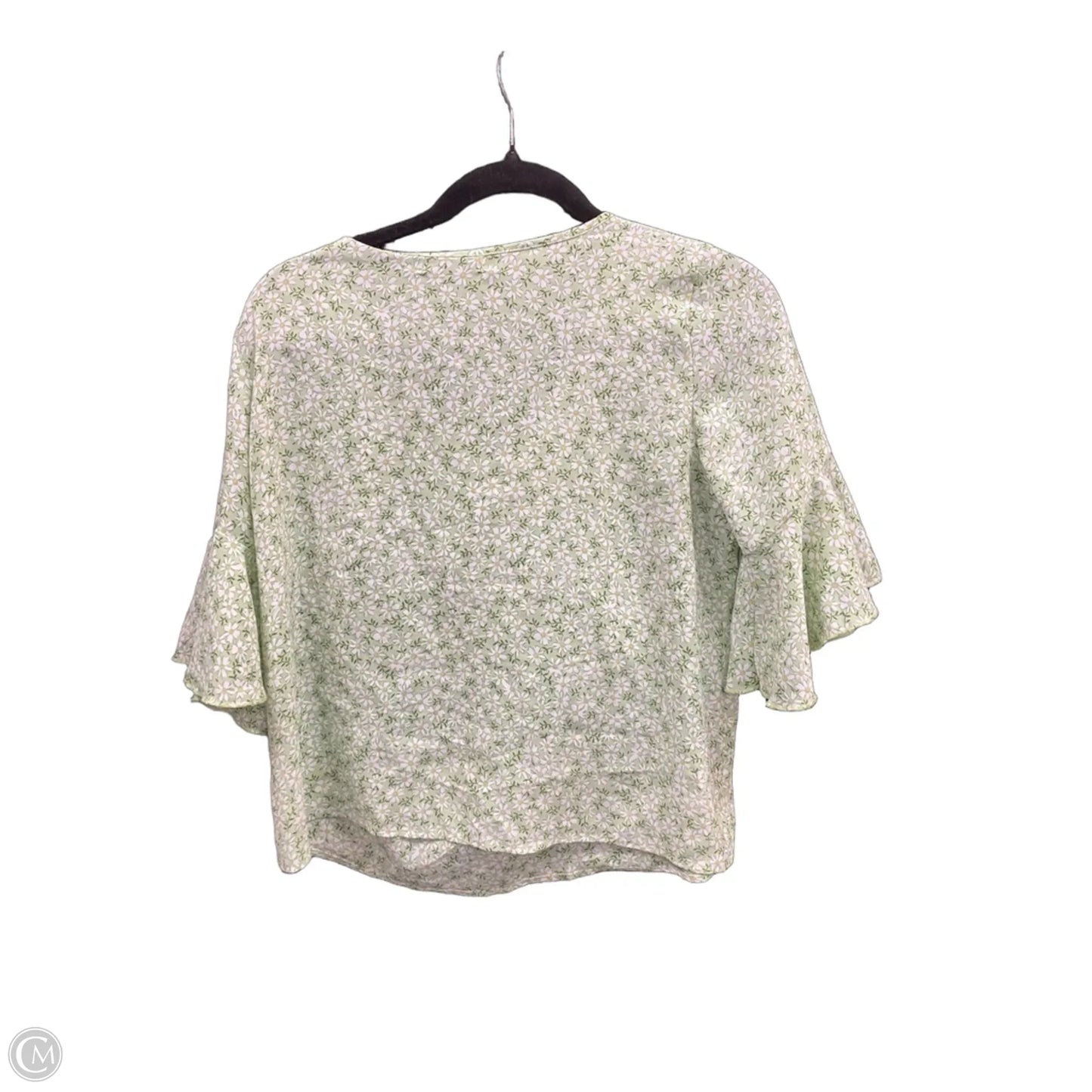 Top Short Sleeve By Shein In Floral Print, Size: M