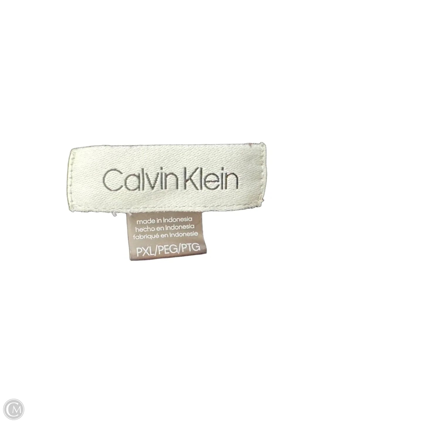 Top Sleeveless By Calvin Klein In Floral Print, Size: Xlp