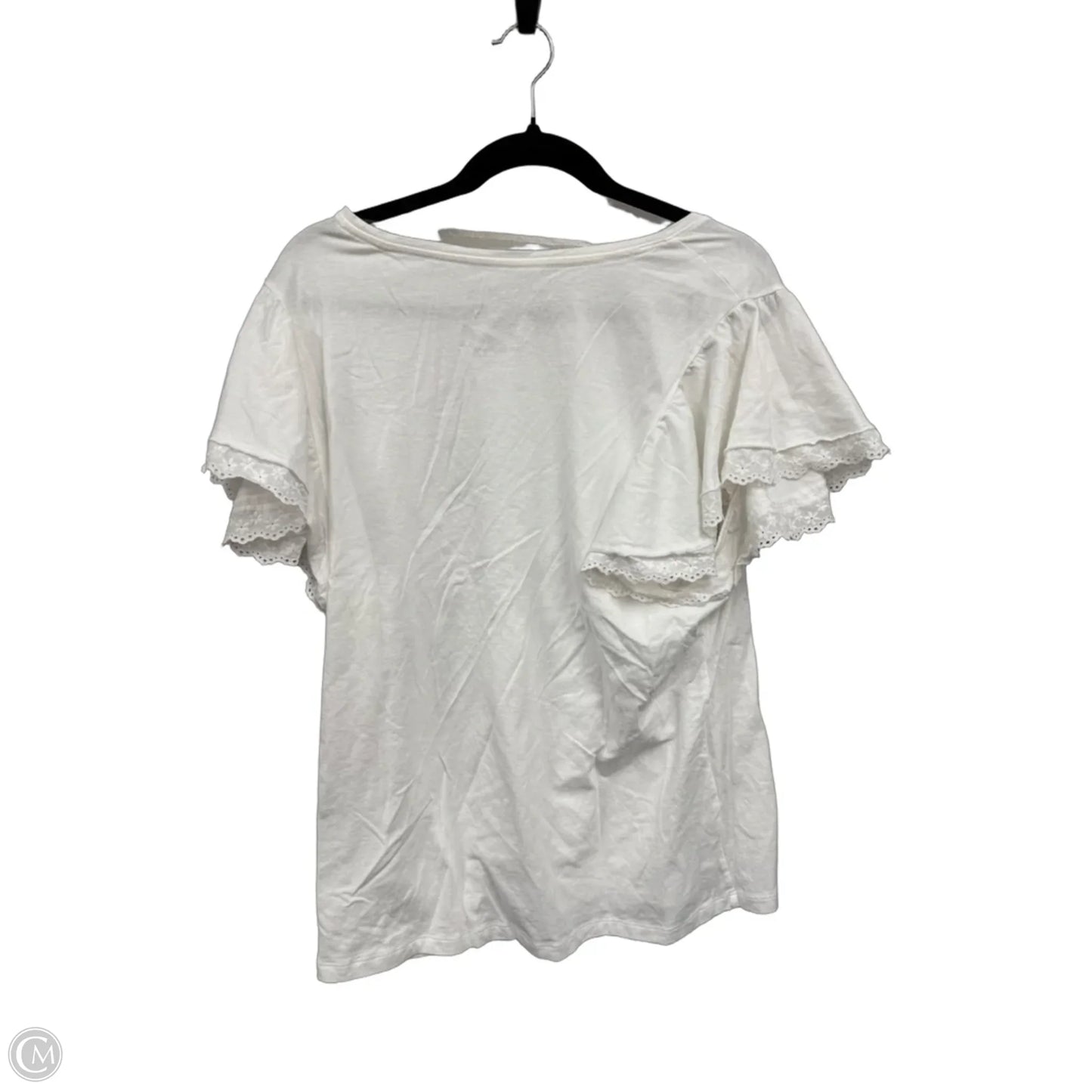 Top Short Sleeve By Time And Tru In White, Size: 2x