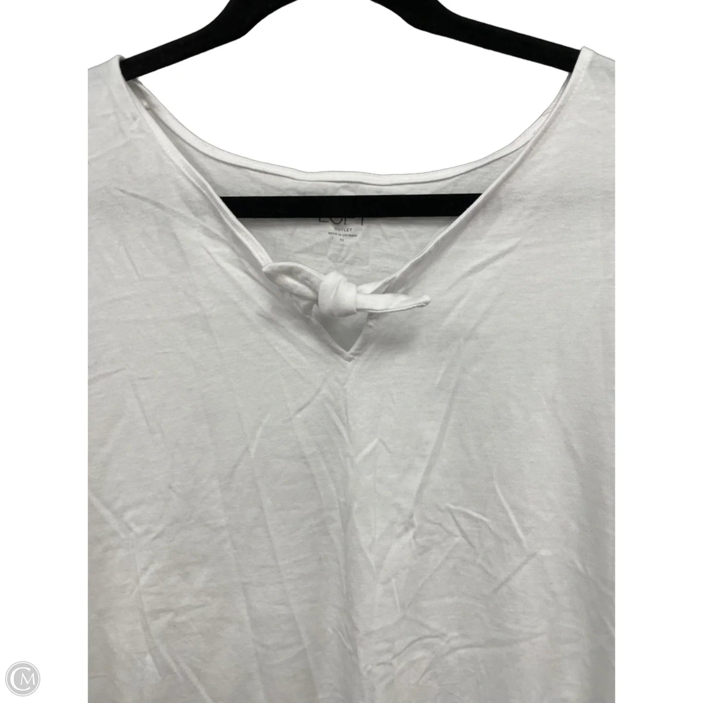 Top Short Sleeve Basic By Loft In White, Size: M