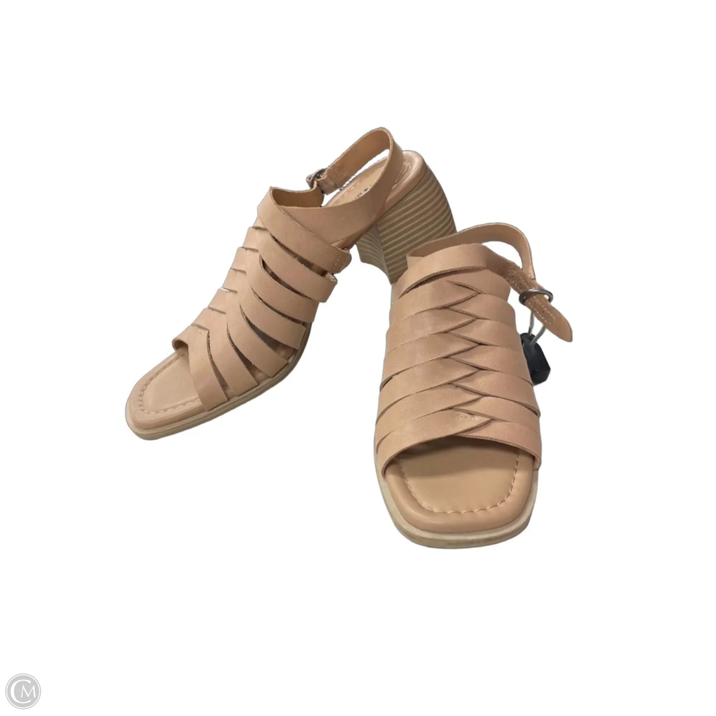 Sandals Heels Block By Lucky Brand In Tan, Size: 9.5