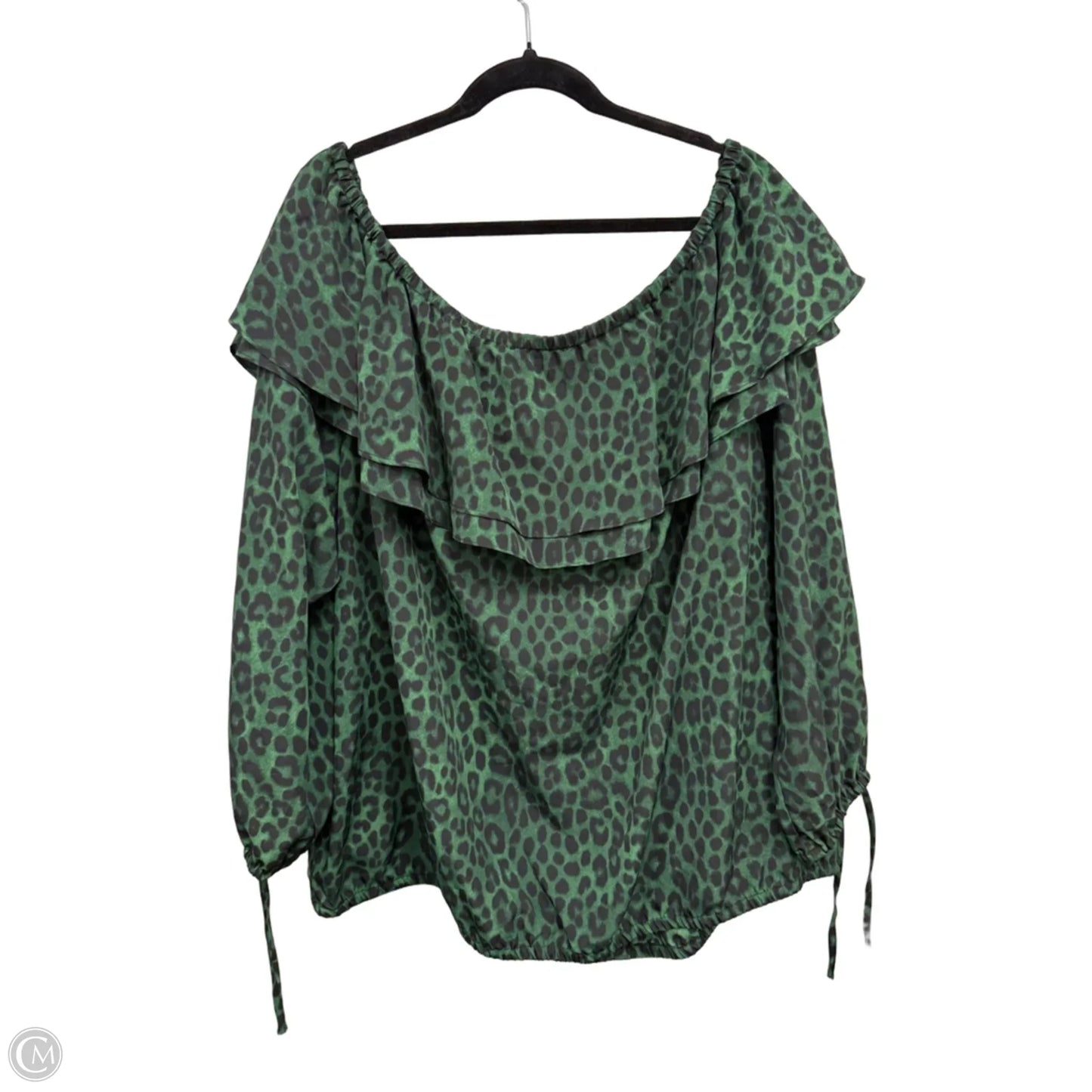 Top 3/4 Sleeve By Michael By Michael Kors In Animal Print, Size: 3x
