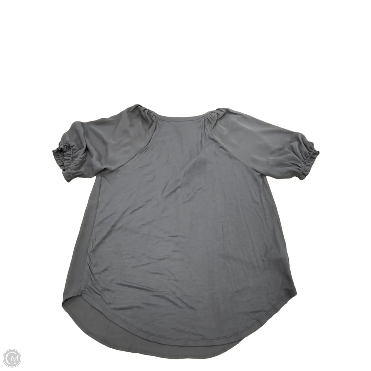 Top Short Sleeve By Loft In Grey, Size: M