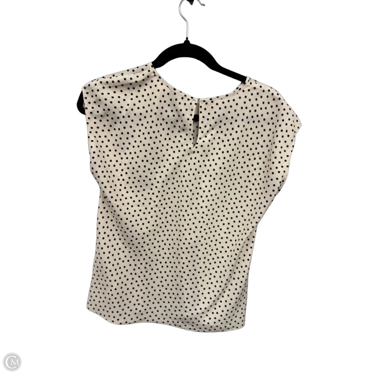 Top Short Sleeve By Express In Polkadot Pattern, Size: Xs