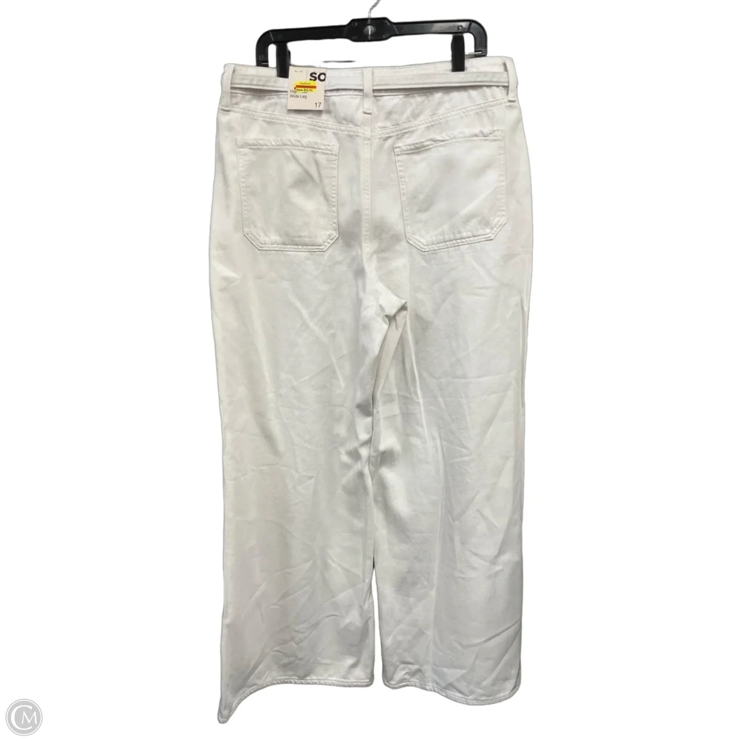 Jeans Wide Leg By So In White, Size: 16