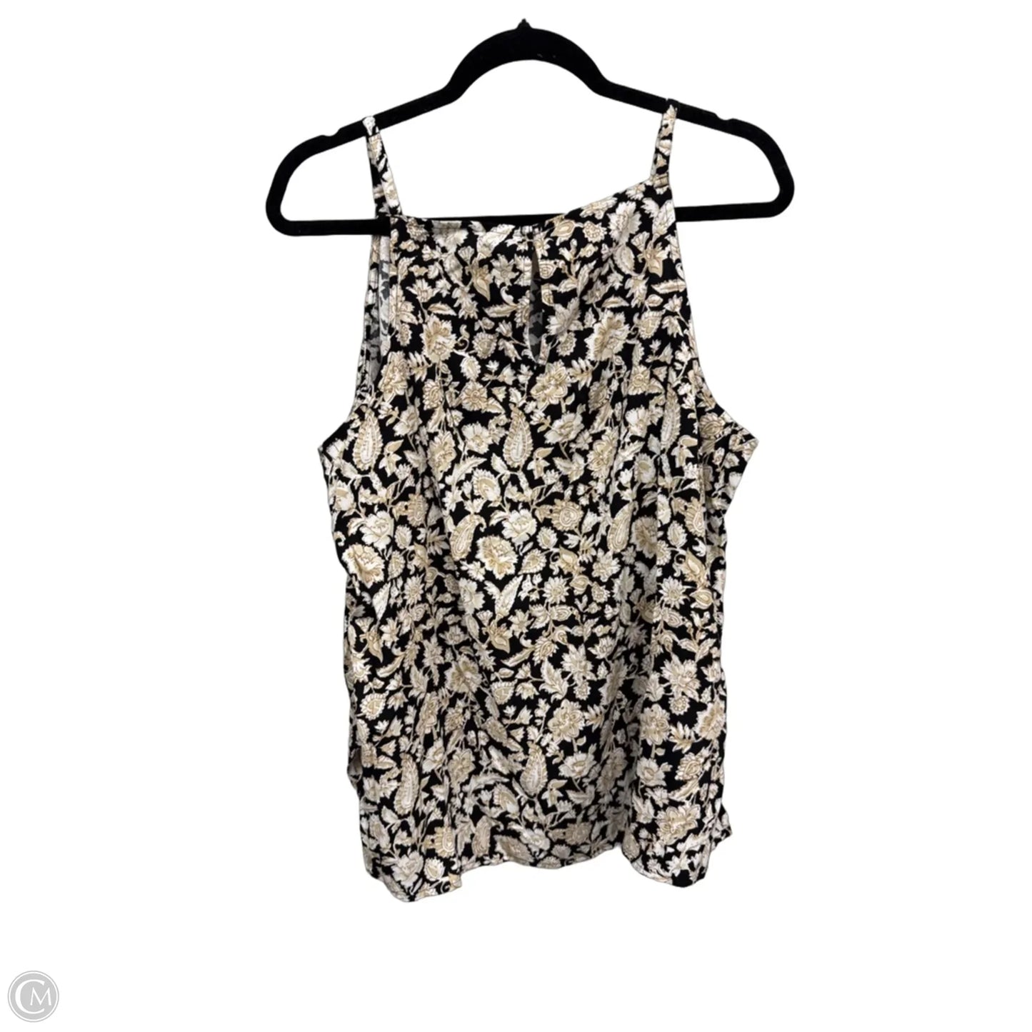 Top Sleeveless By Old Navy In Black & Tan, Size: Xl
