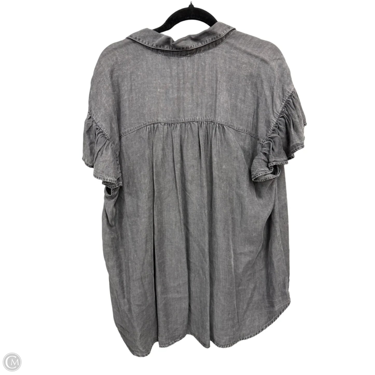 Top Short Sleeve By Jane And Delancey In Grey, Size: 1x
