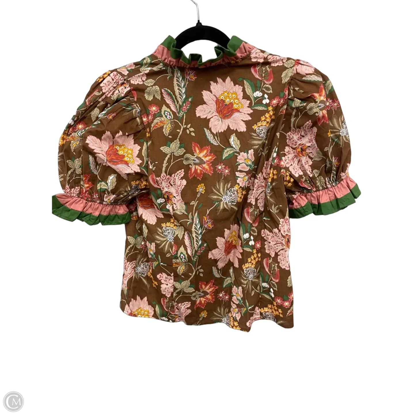 Top Short Sleeve By Entro In Brown & Green, Size: M