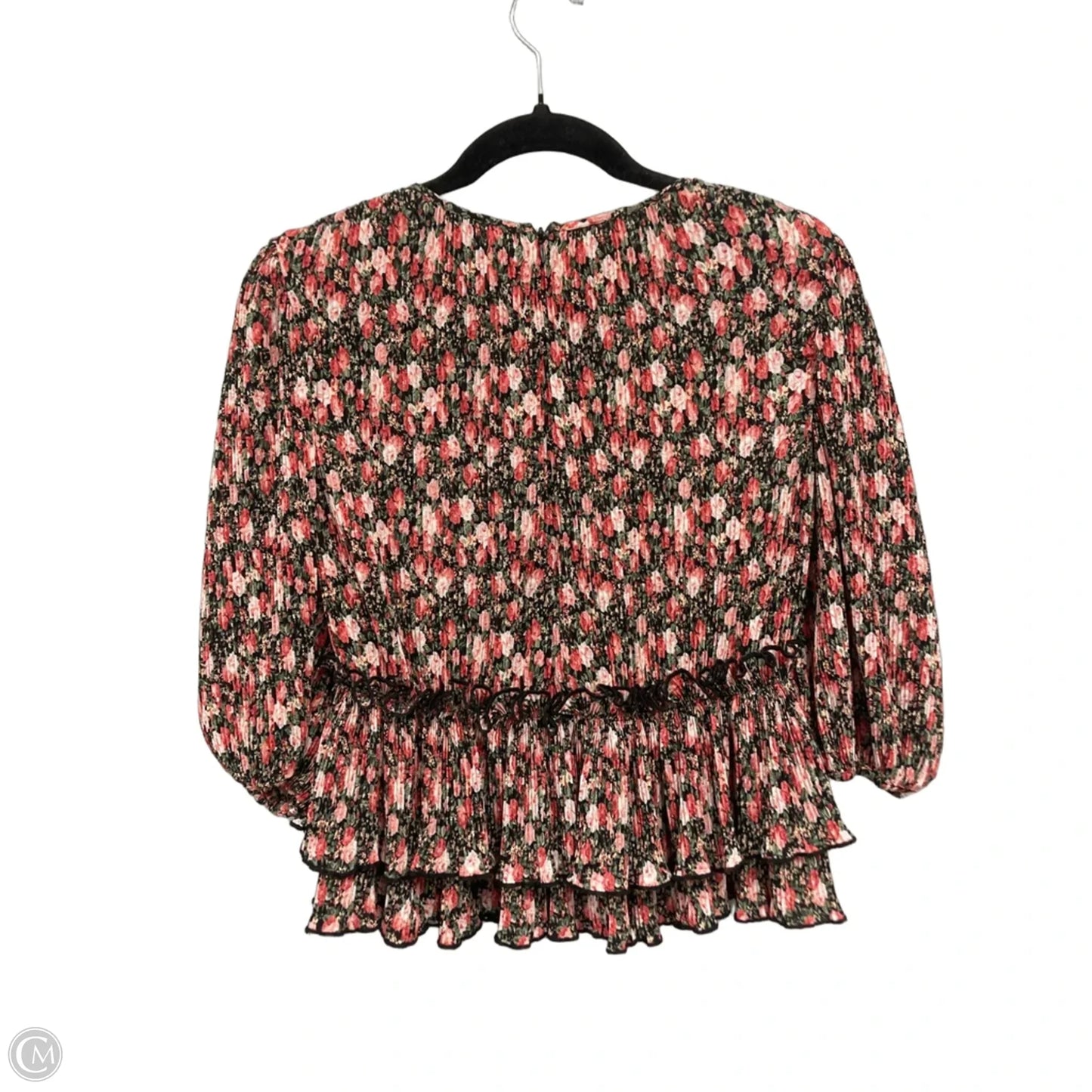 Top Short Sleeve By Clothes Mentor In Black & Orange, Size: M