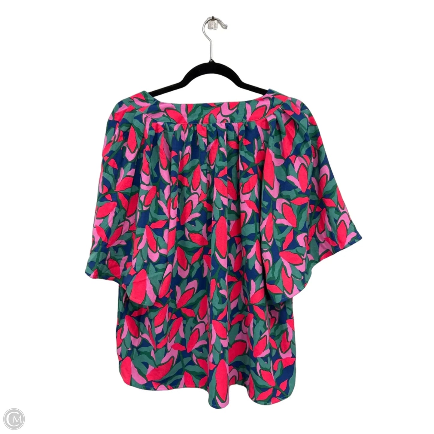 Top Short Sleeve By Michelle Mcdowell In Gold & Pink, Size: L