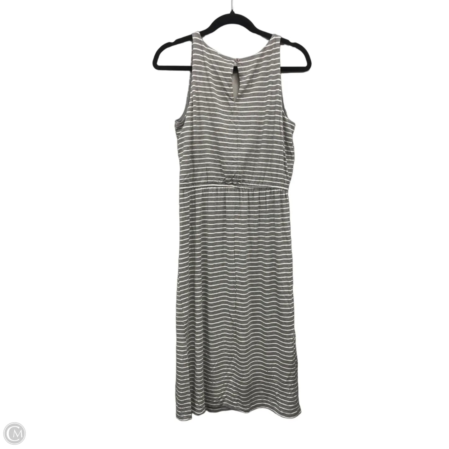 Dress Casual Midi By Old Navy In Grey & White, Size: S