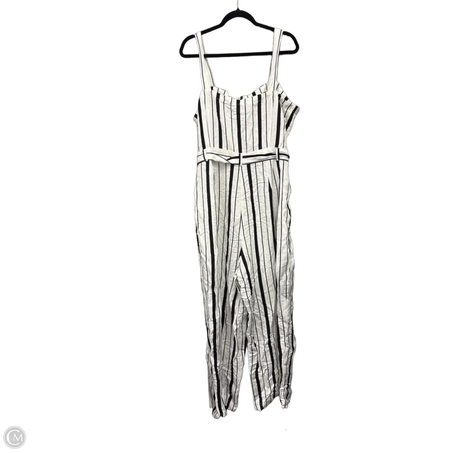 Jumpsuit By Loft In Black & White, Size: 16