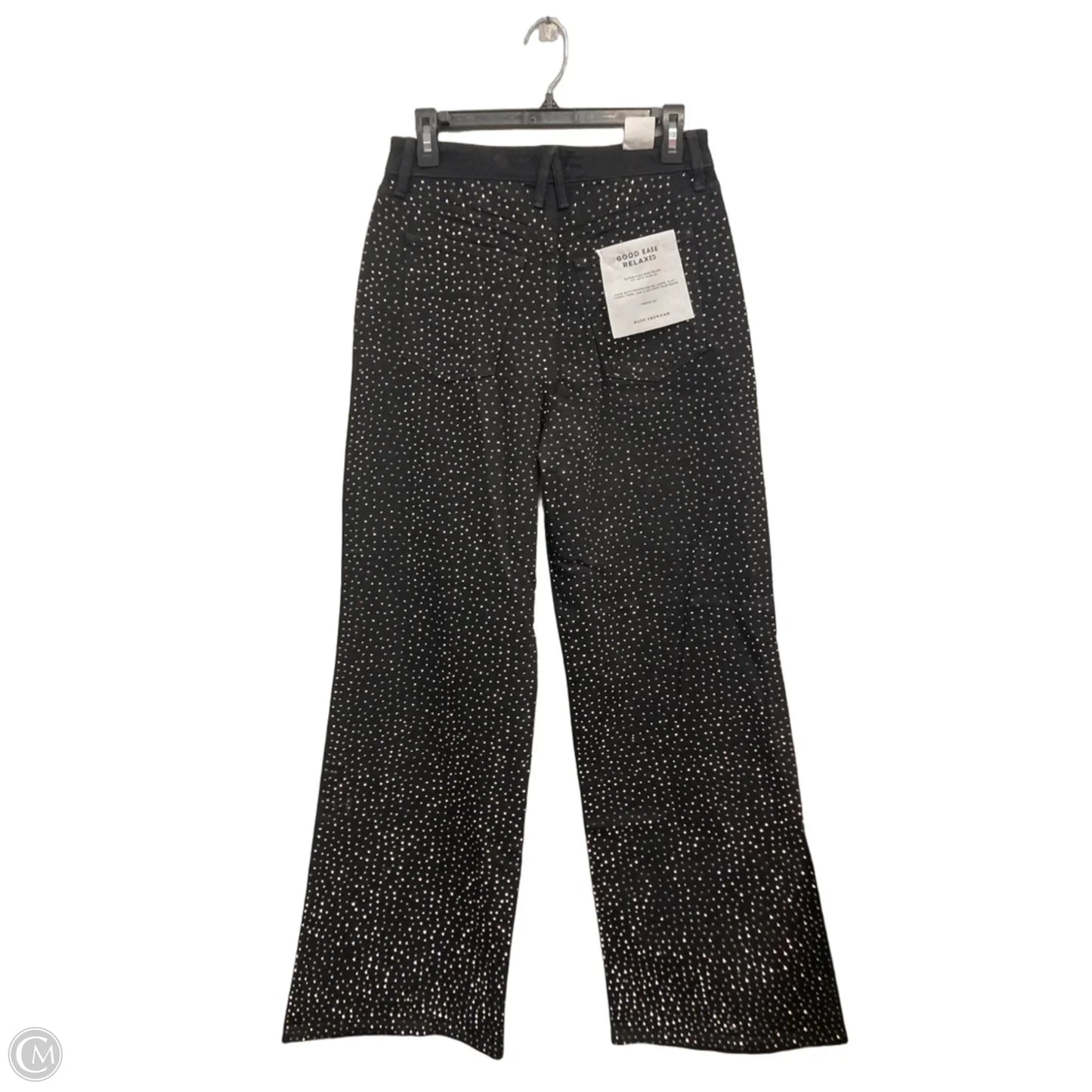 Jeans Wide Leg By Good American In Black & Silver, Size: 4