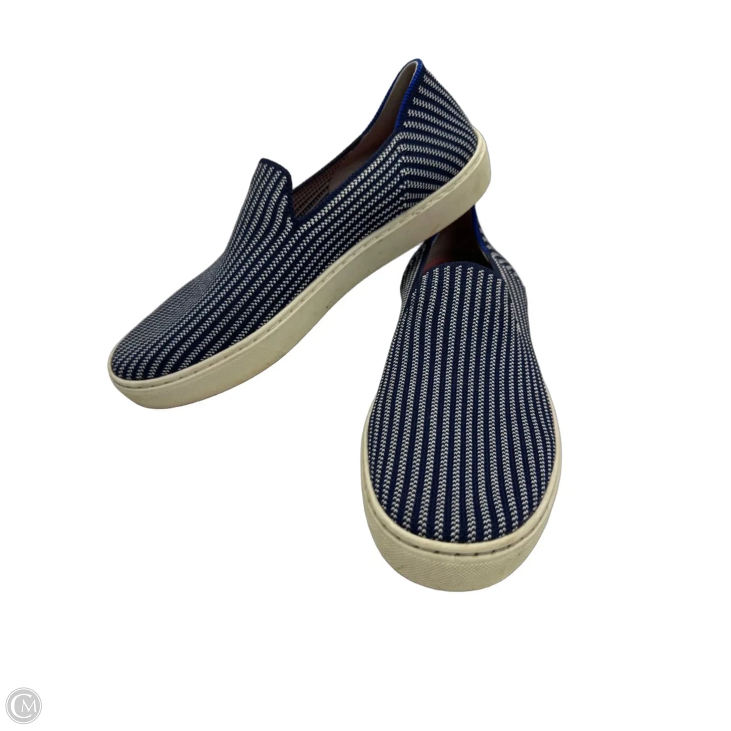 Shoes Flats By Rothys In Blue & White, Size: 8