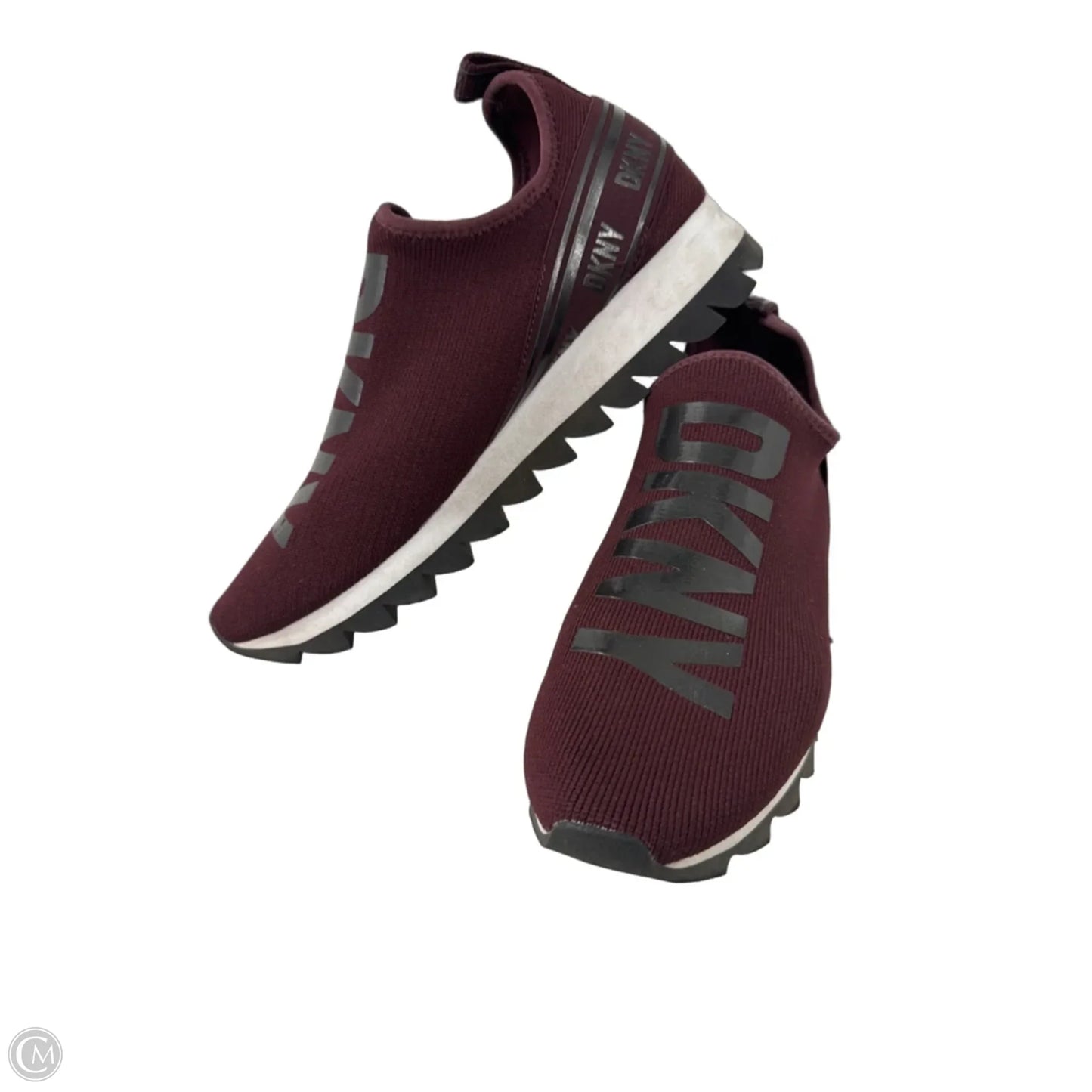 Shoes Sneakers By Dkny In Maroon, Size: 9.5