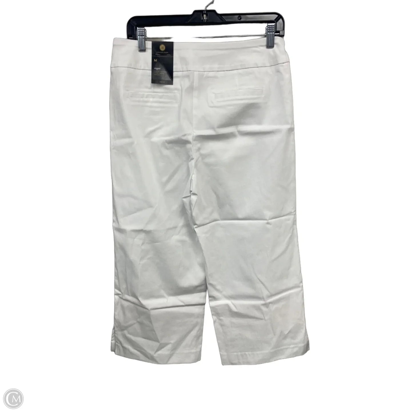 Pants Cropped By Jm Collections In White, Size: M
