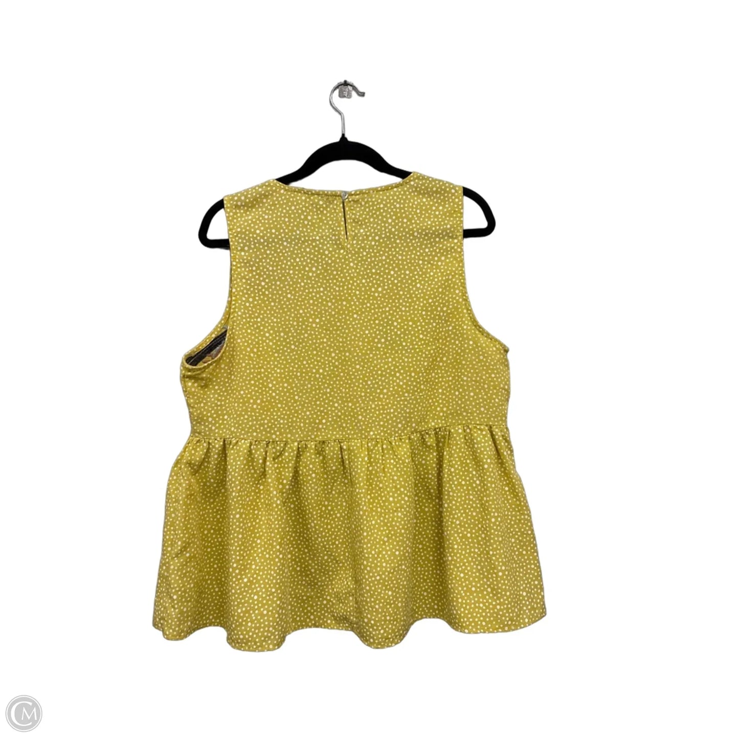 Top Sleeveless By Entro In Gold & White, Size: L