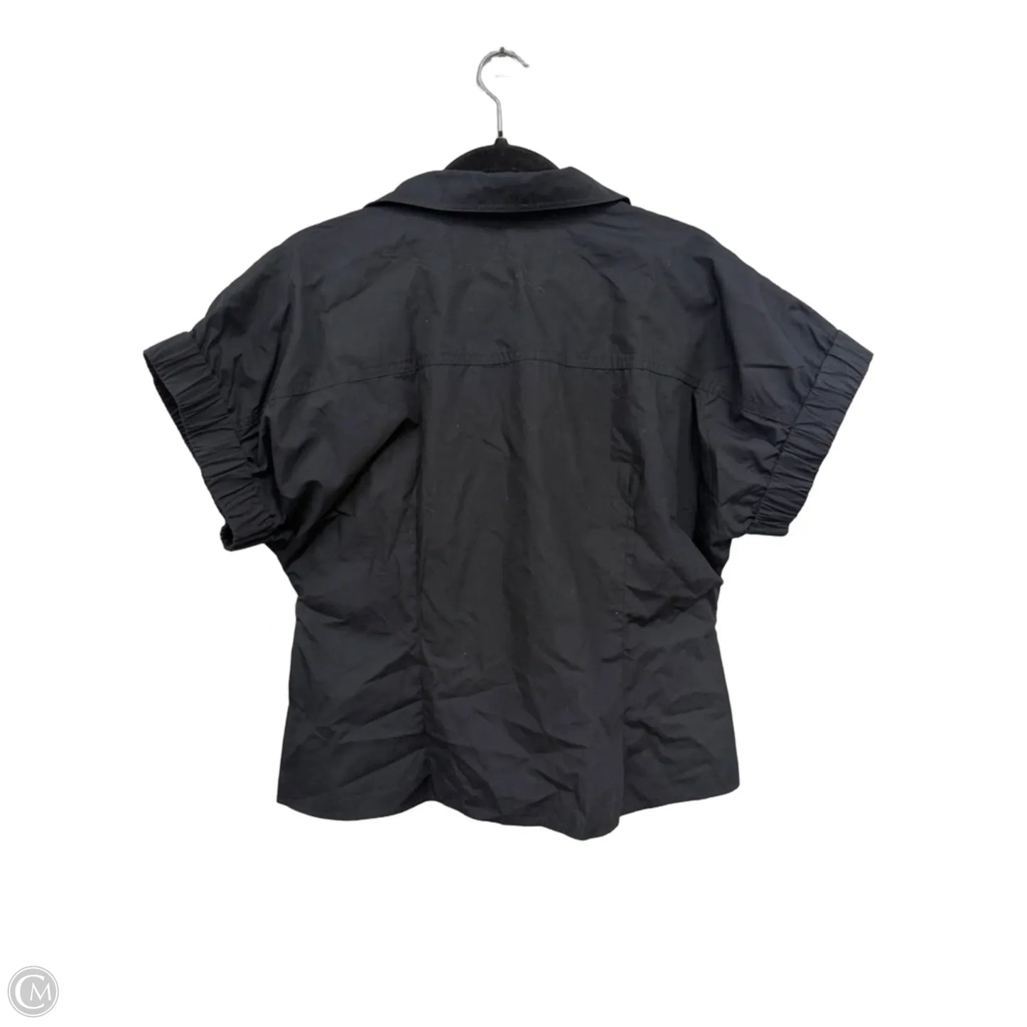 Top Short Sleeve By Banana Republic In Black, Size: L