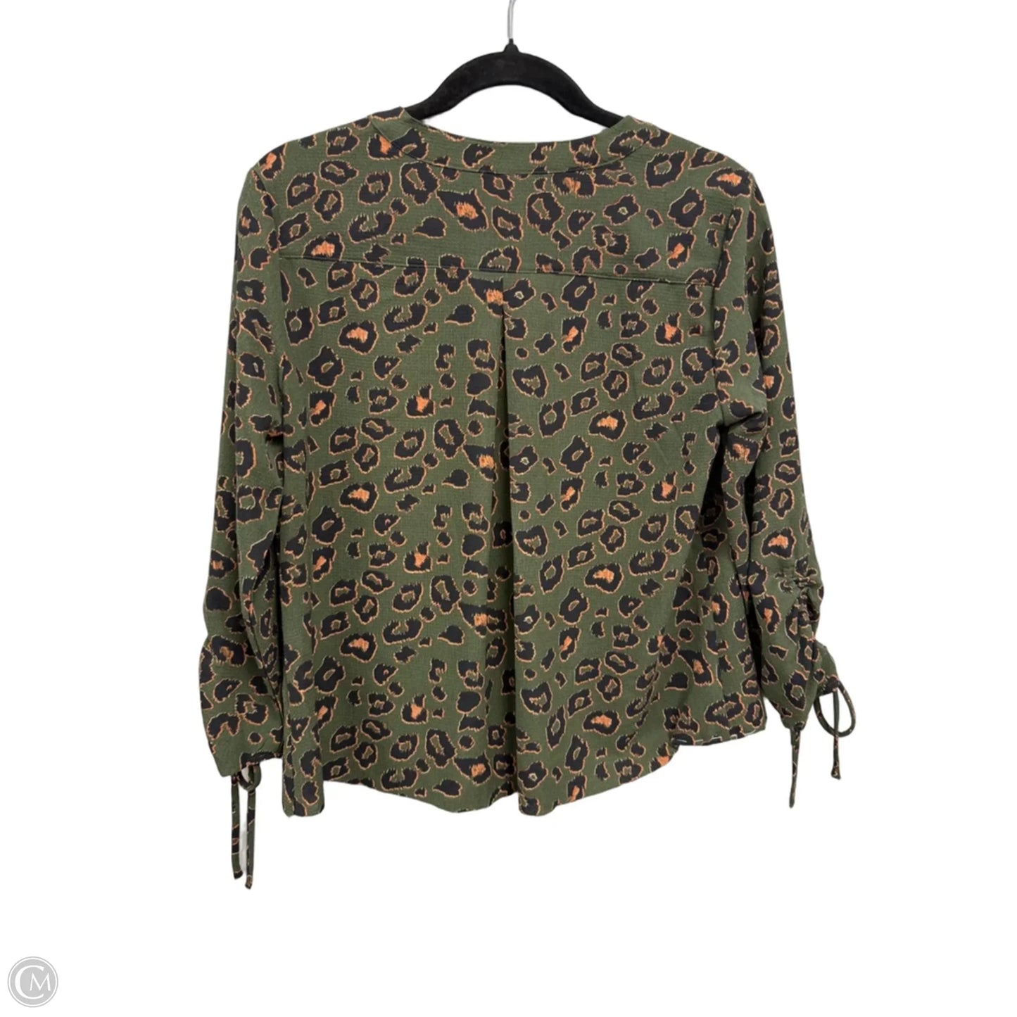 Top 3/4 Sleeve By New Directions In Black & Green, Size: S