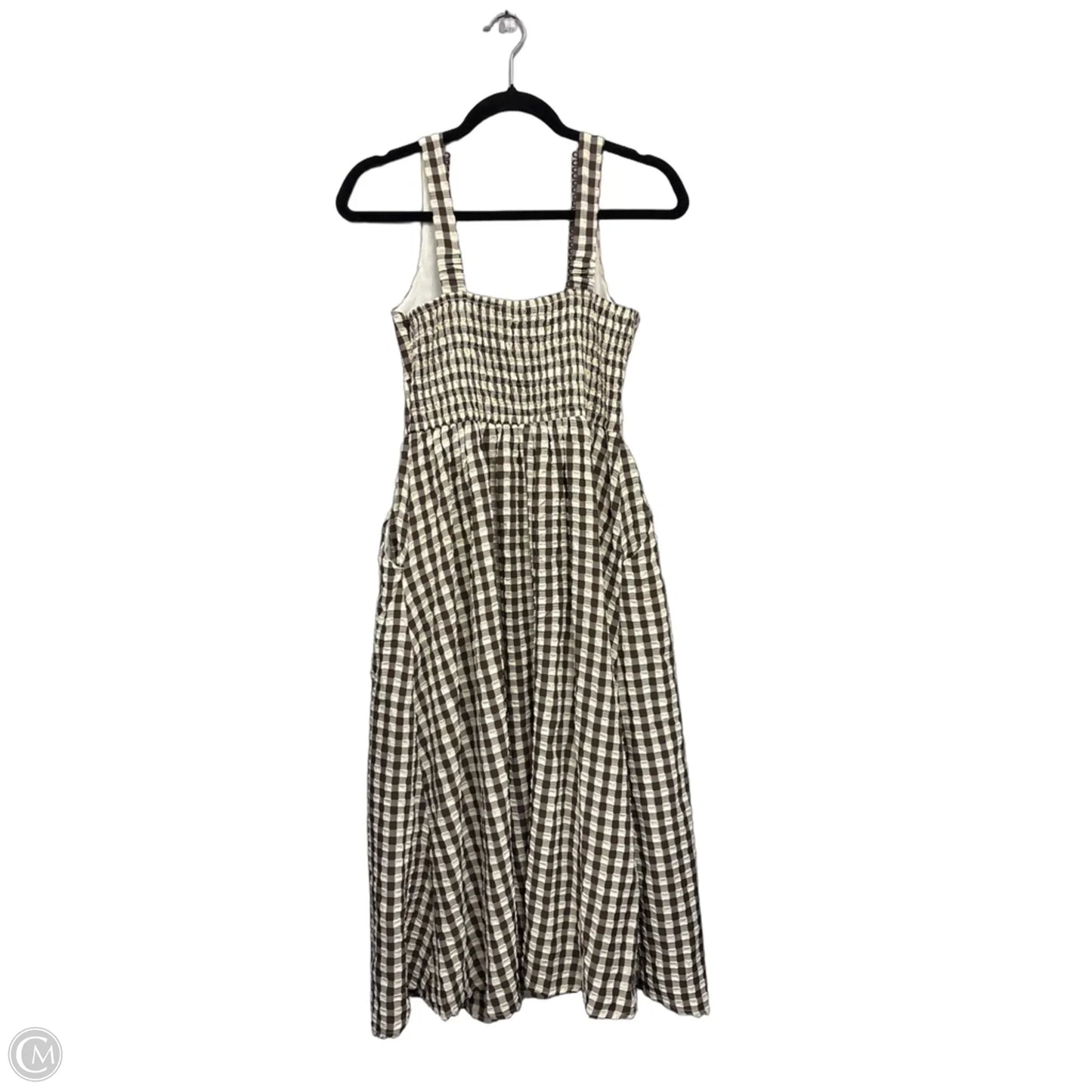 Dress Casual Midi By Jessica Simpson In Brown & Cream, Size: M