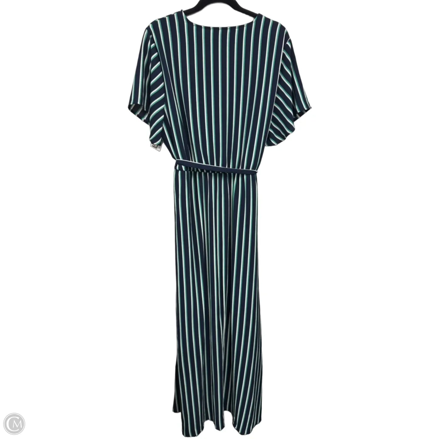 Dress Casual Maxi By Cato In Blue & Green, Size: 2x