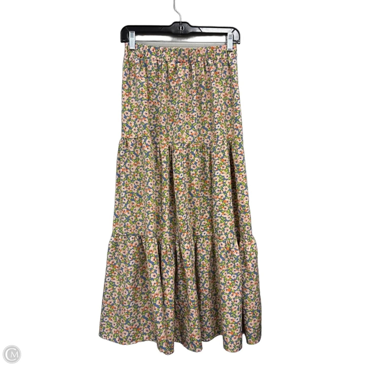 Skirt Maxi By Shein In Blue & Orange, Size: S
