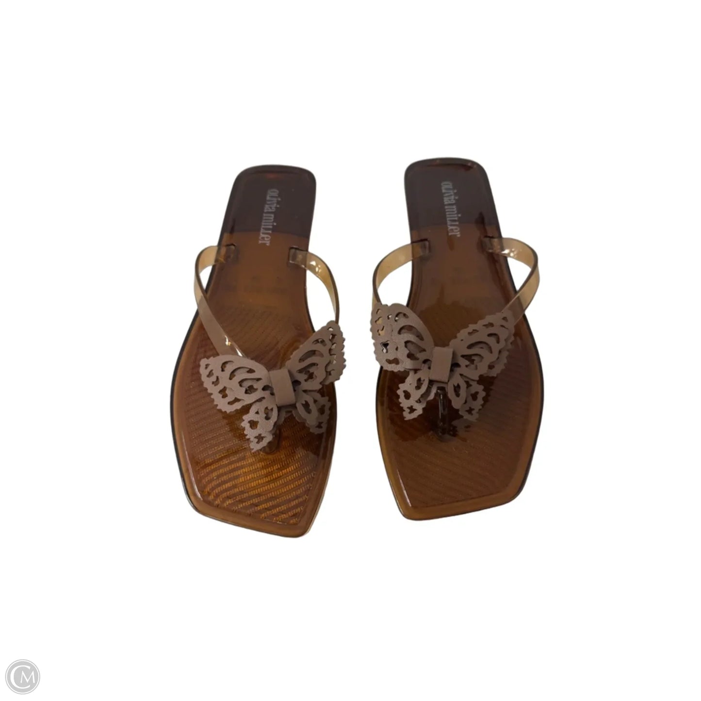 Sandals Flip Flops By Olivia Miller In Brown, Size: 9