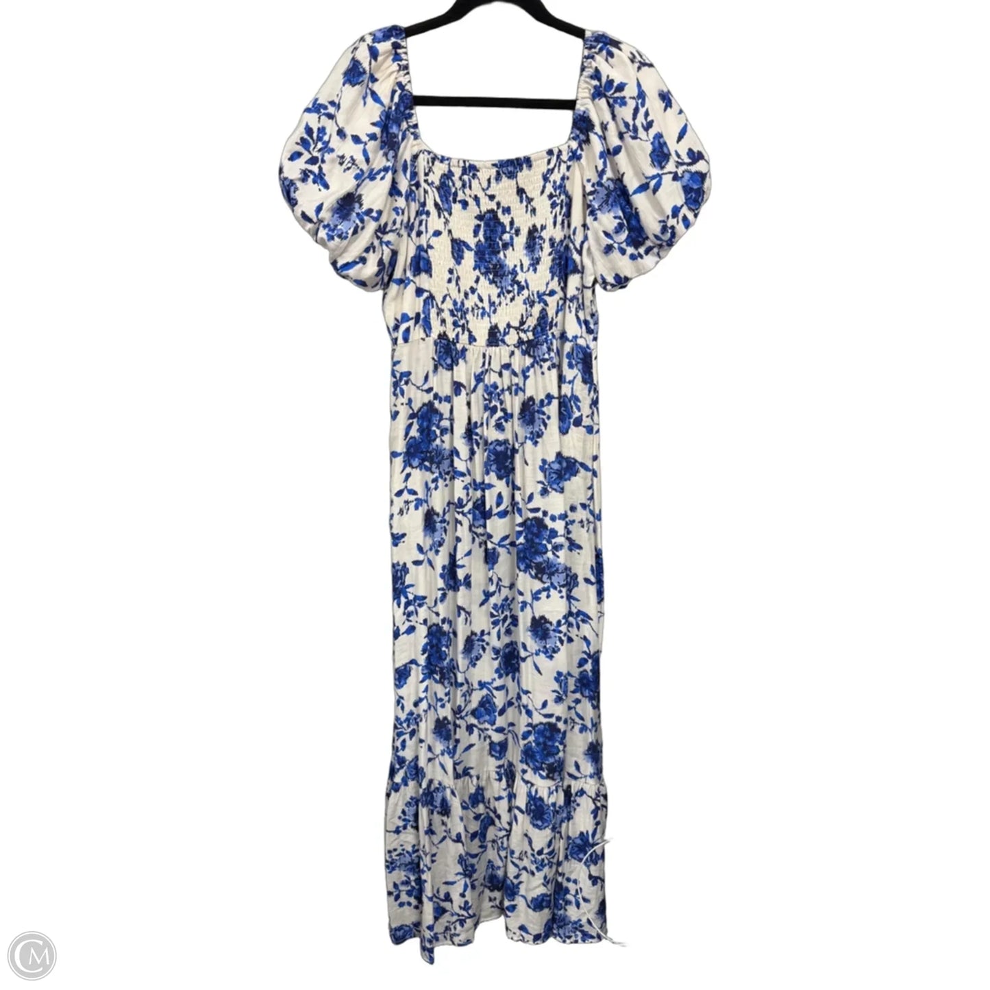 Dress Casual Maxi By Skies Are Blue In Blue & White, Size: M