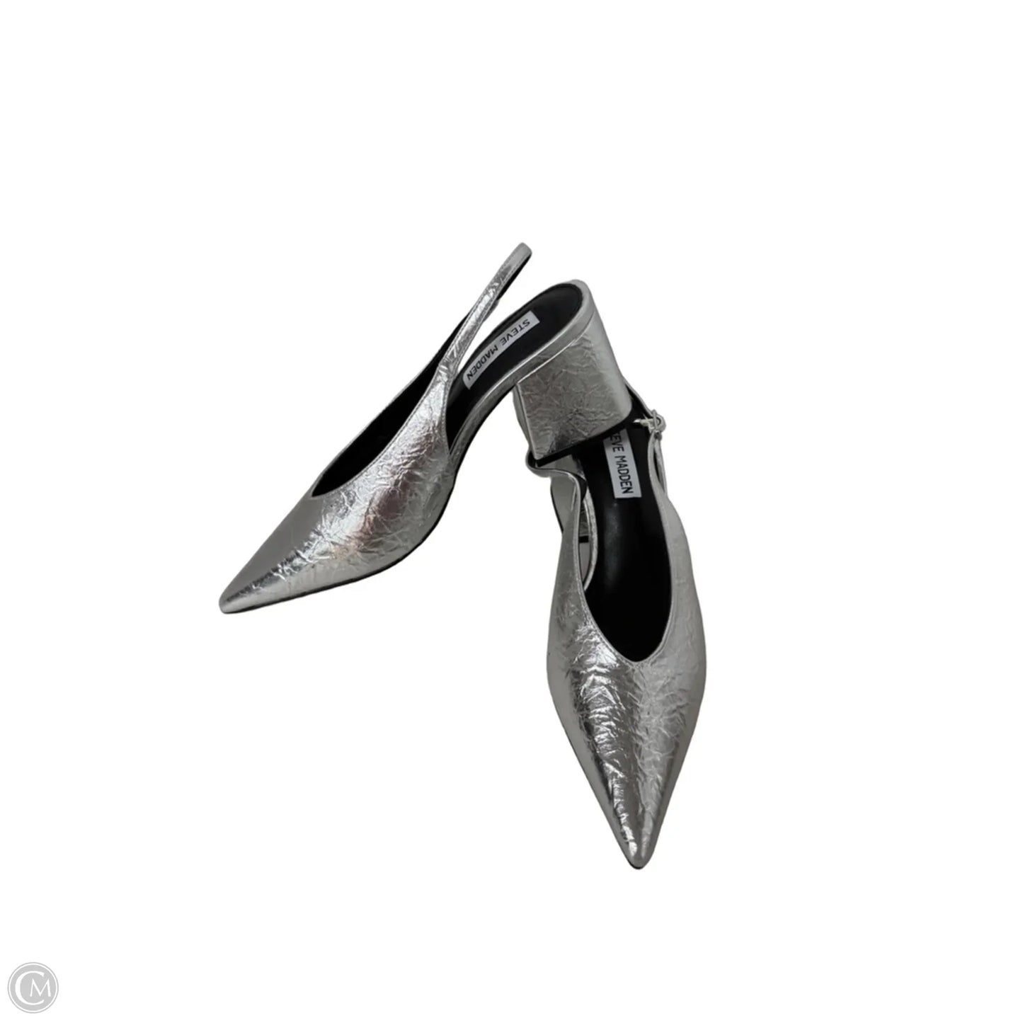 Shoes Heels Block By Steve Madden In Silver, Size: 7.5